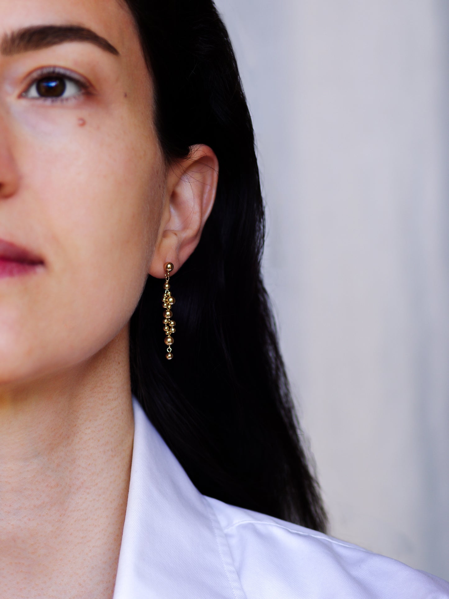 Gold Bead Earrings