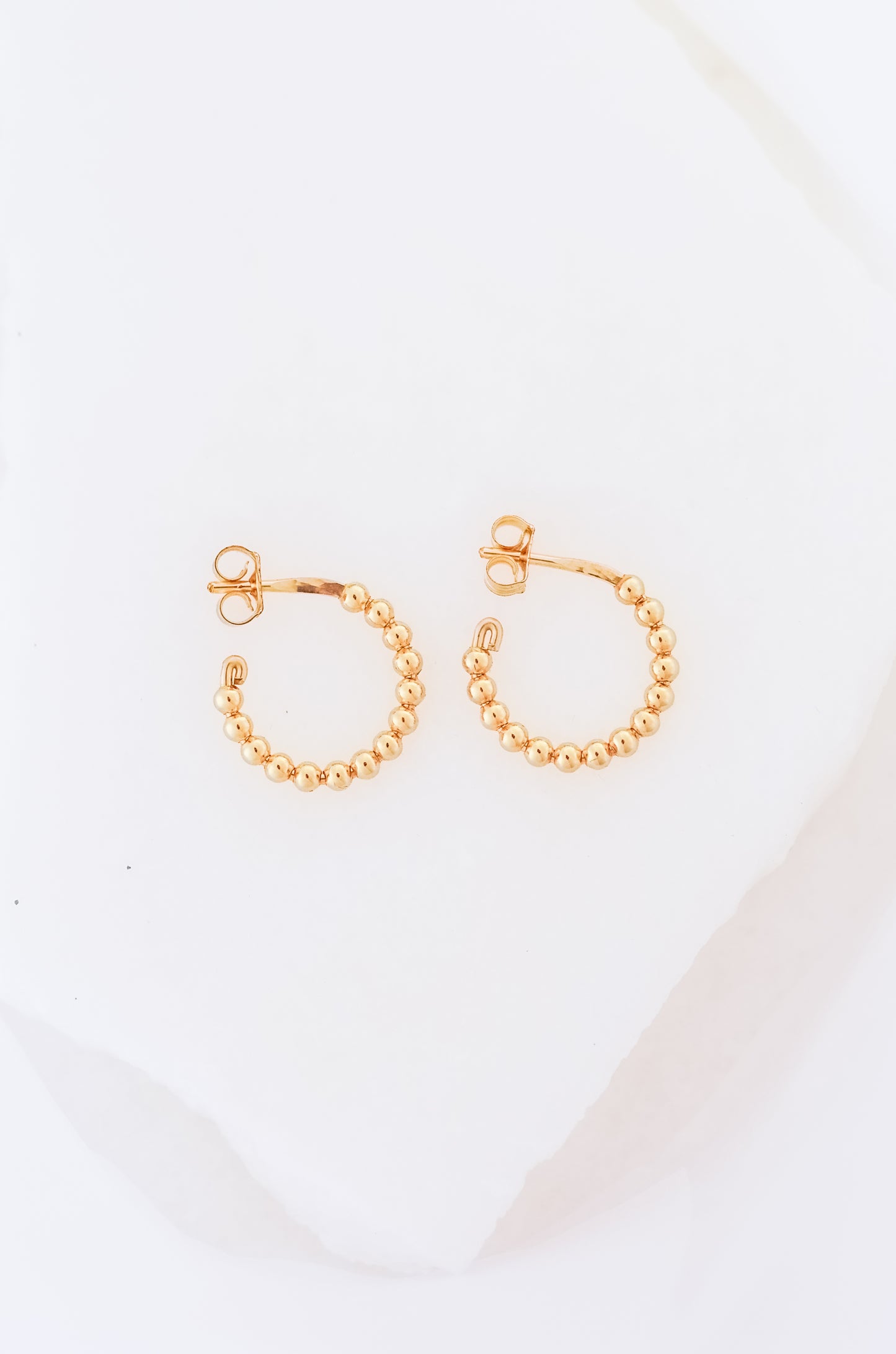 Simple Beaded Huggie Earrings