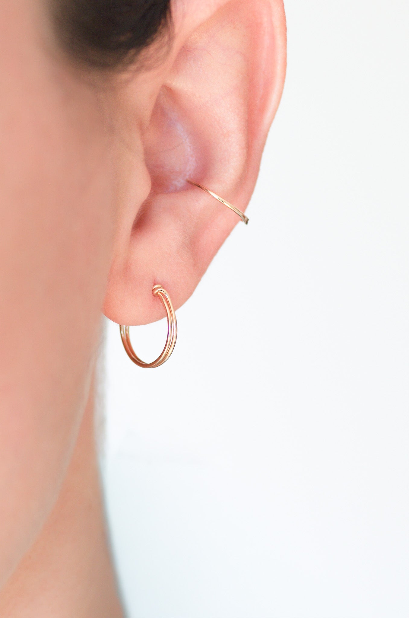 Double Huggie Earrings