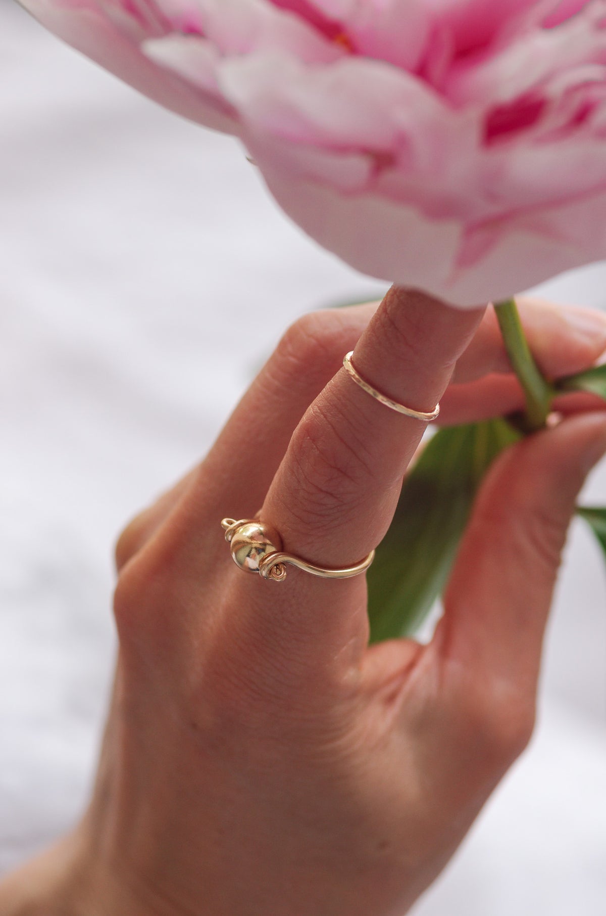 Gold Ball Ring