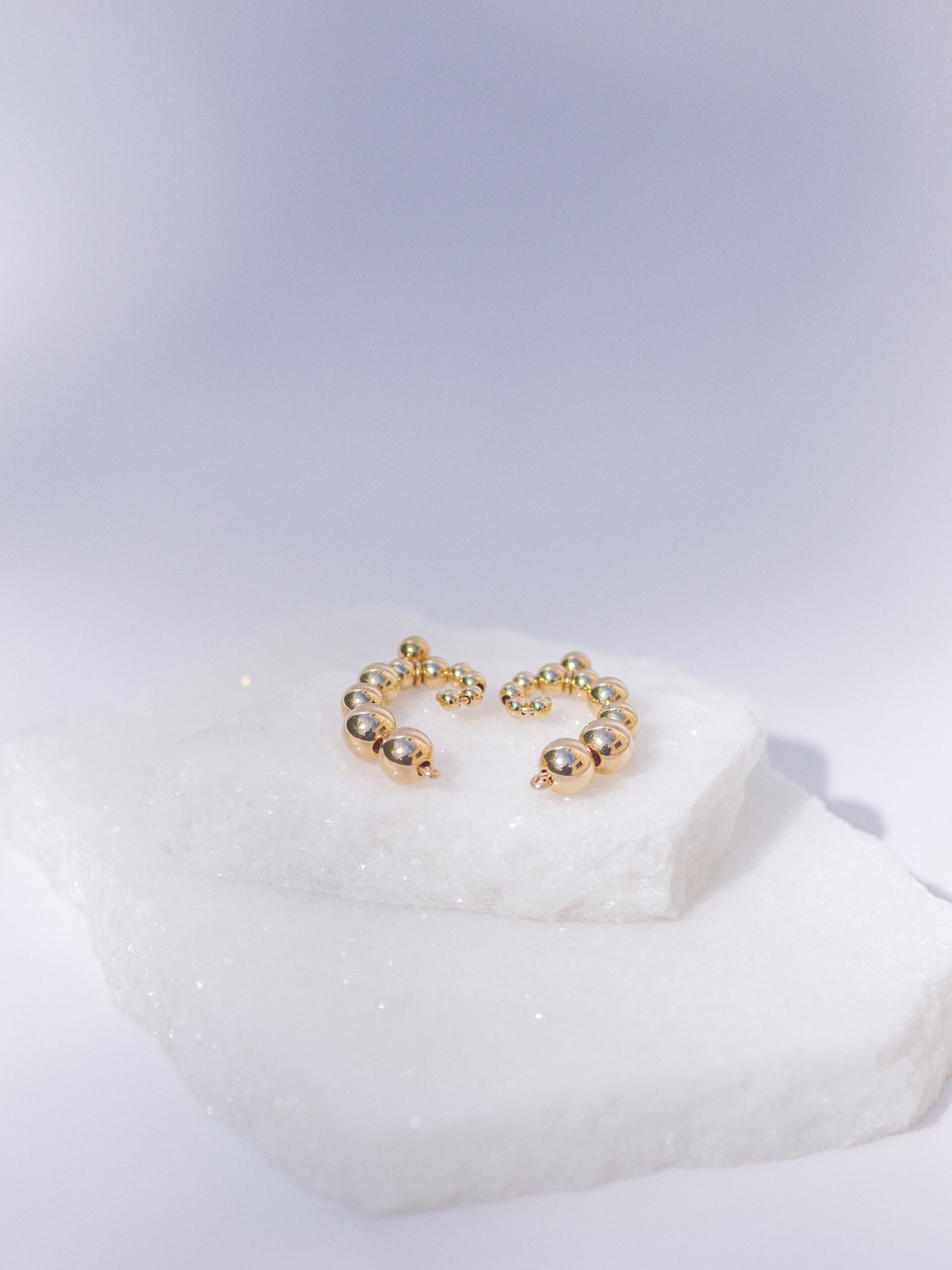 Beaded Spiral Earrings, Small