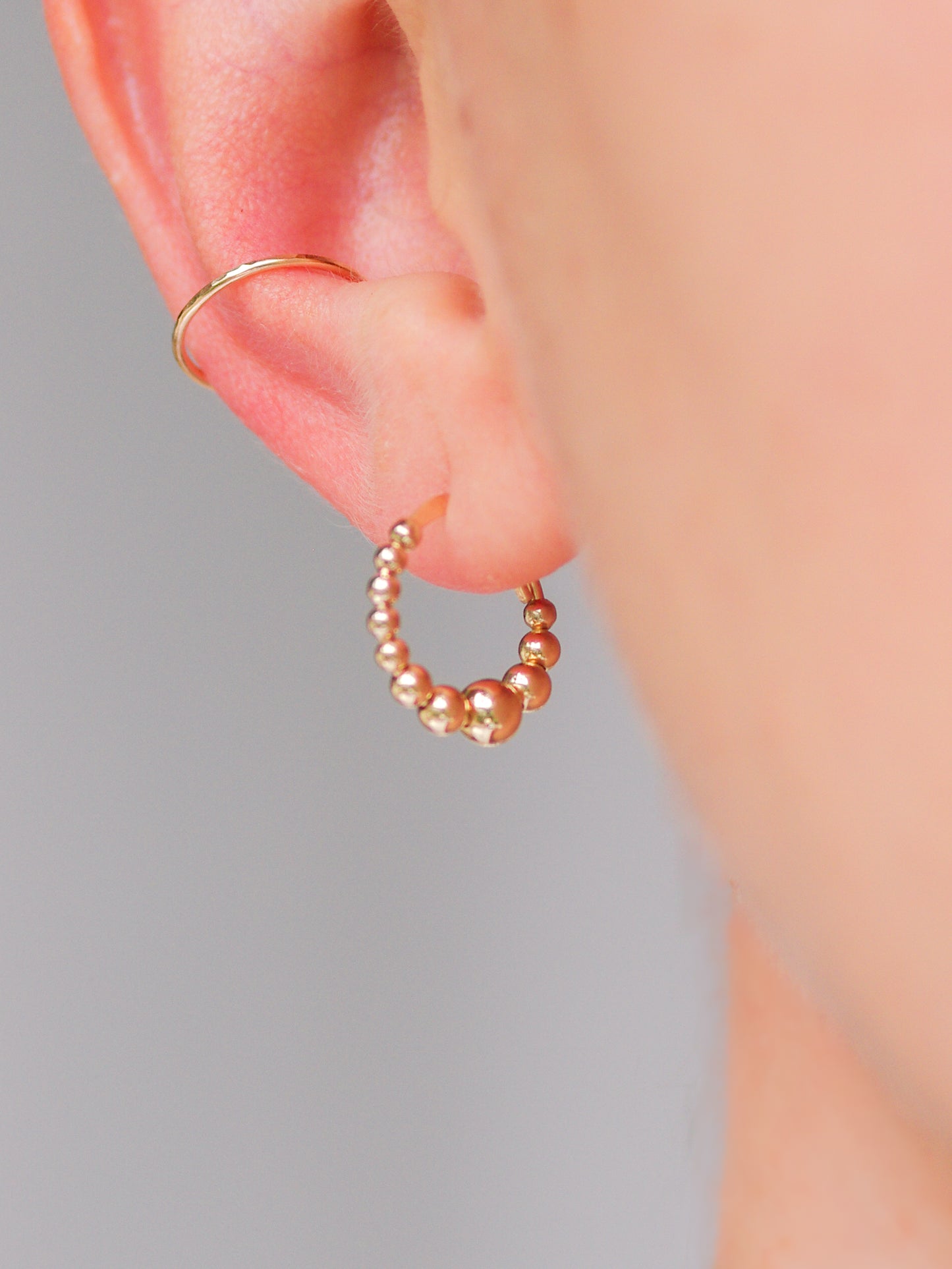 Beaded Huggie Earrings