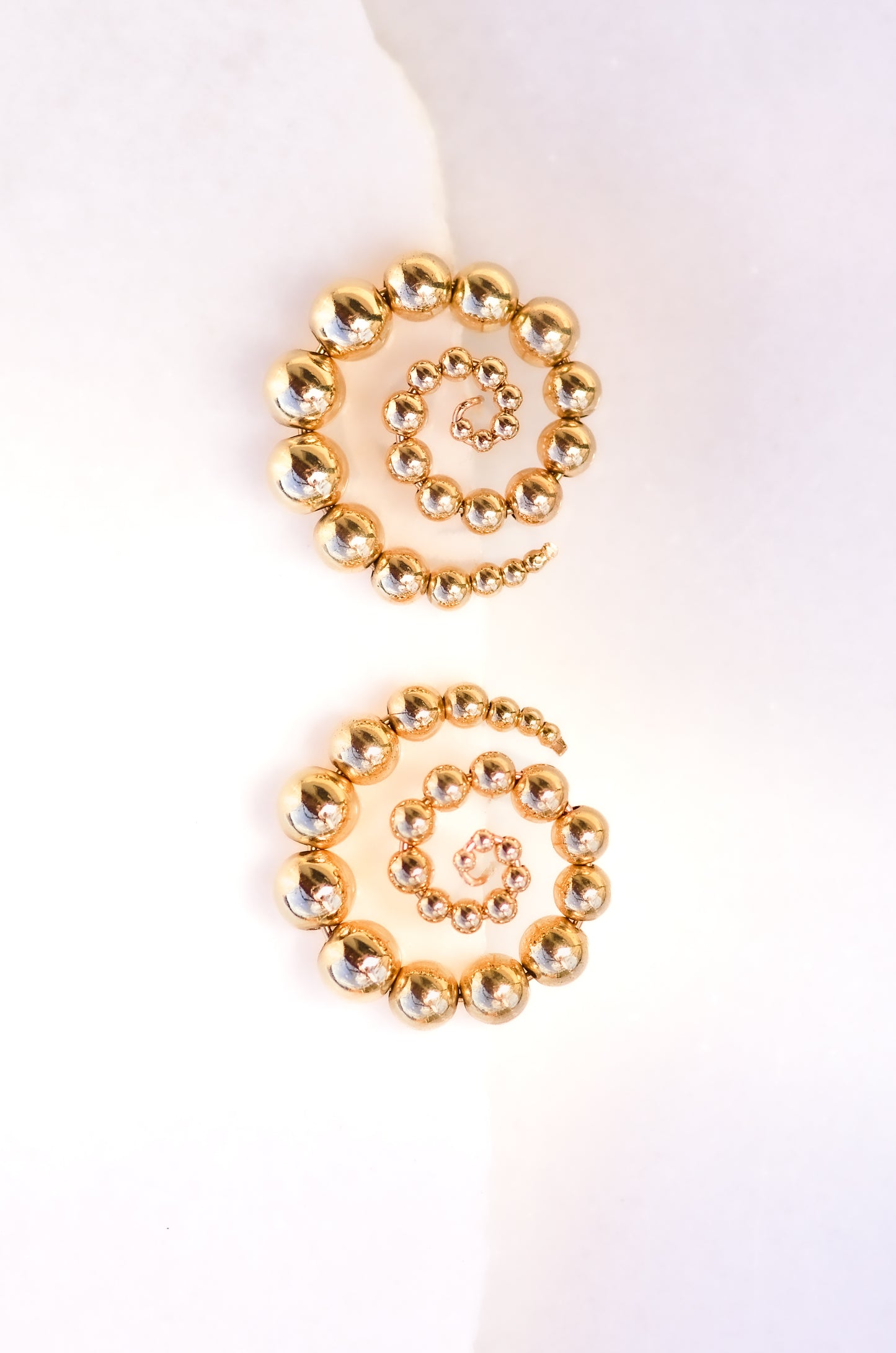 Sculptural Spiral Stud Earrings