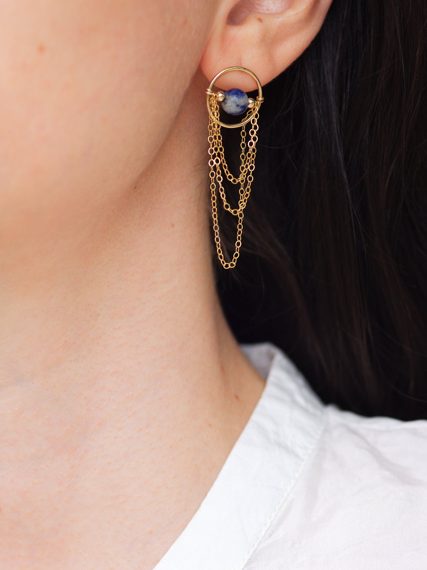 Blue Gemstone Earrings