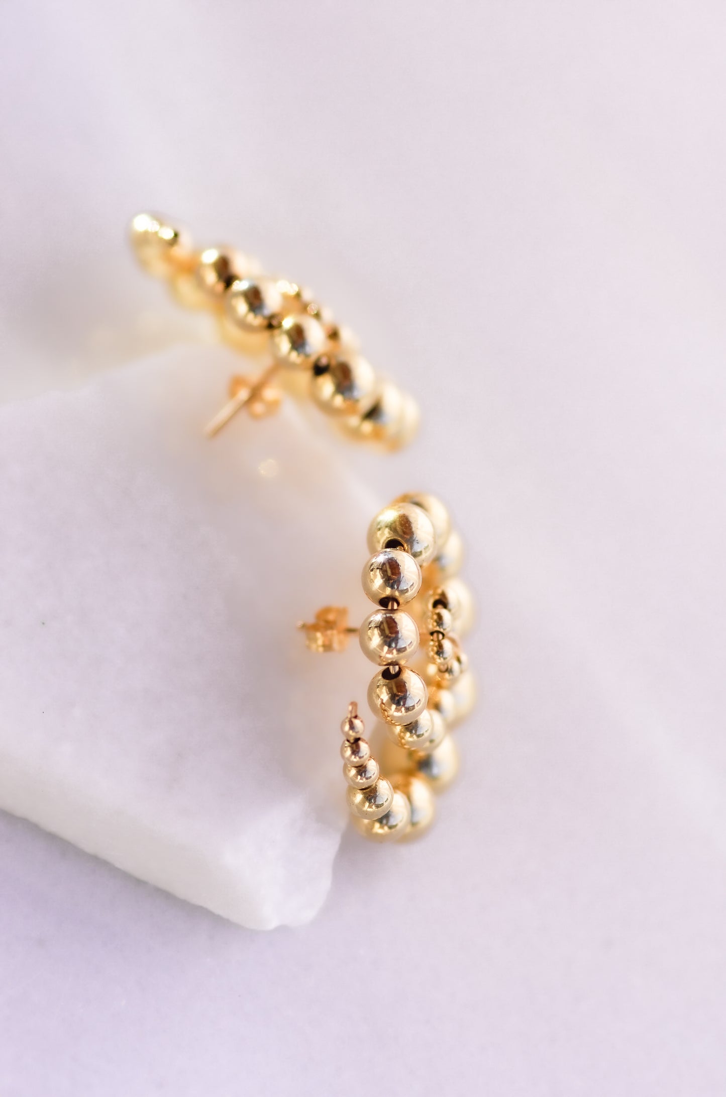 Sculptural Spiral Stud Earrings
