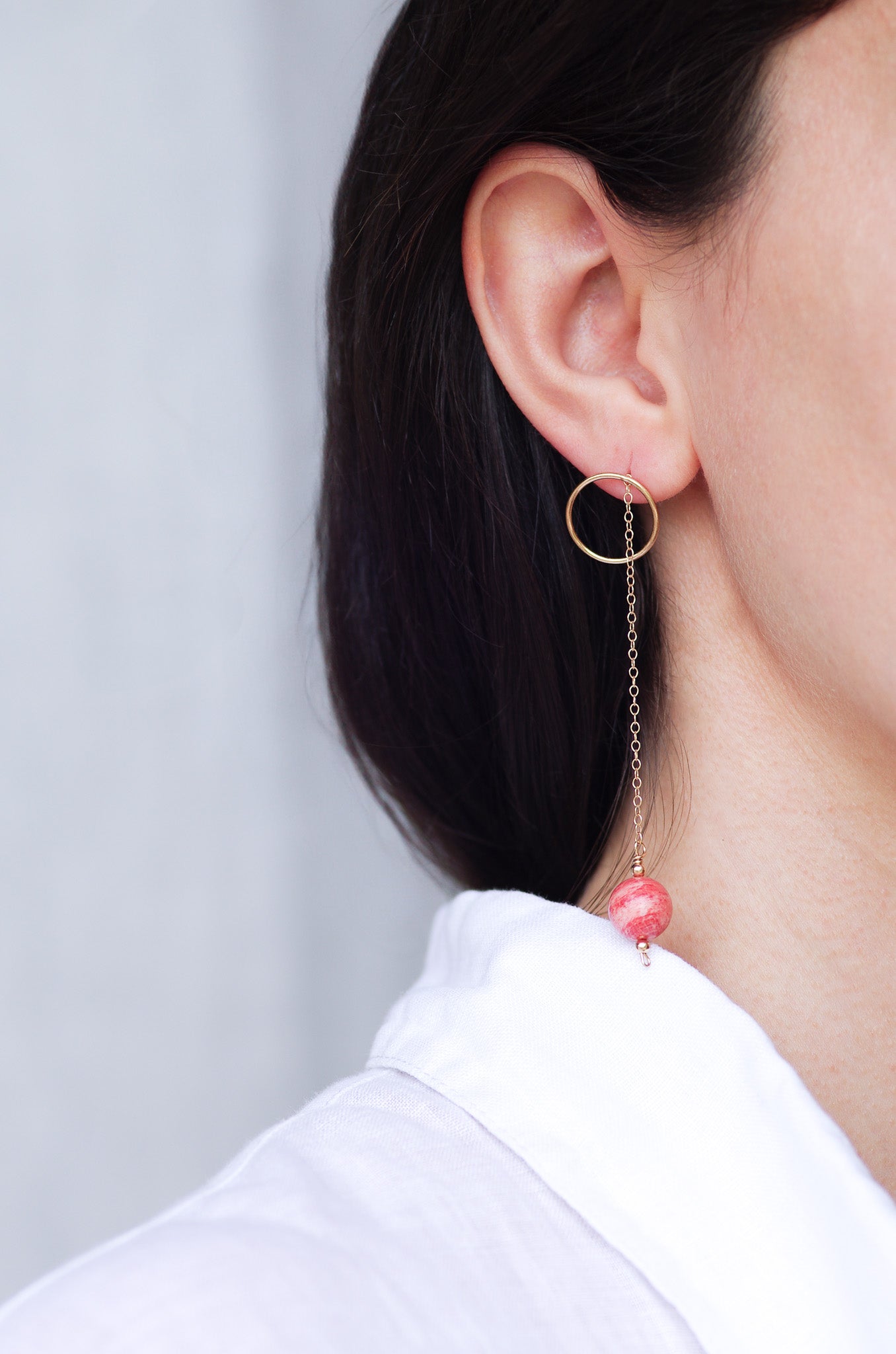 Pink Coral Earrings