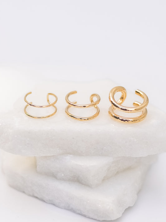 Polsini per orecchie doppi, oro
