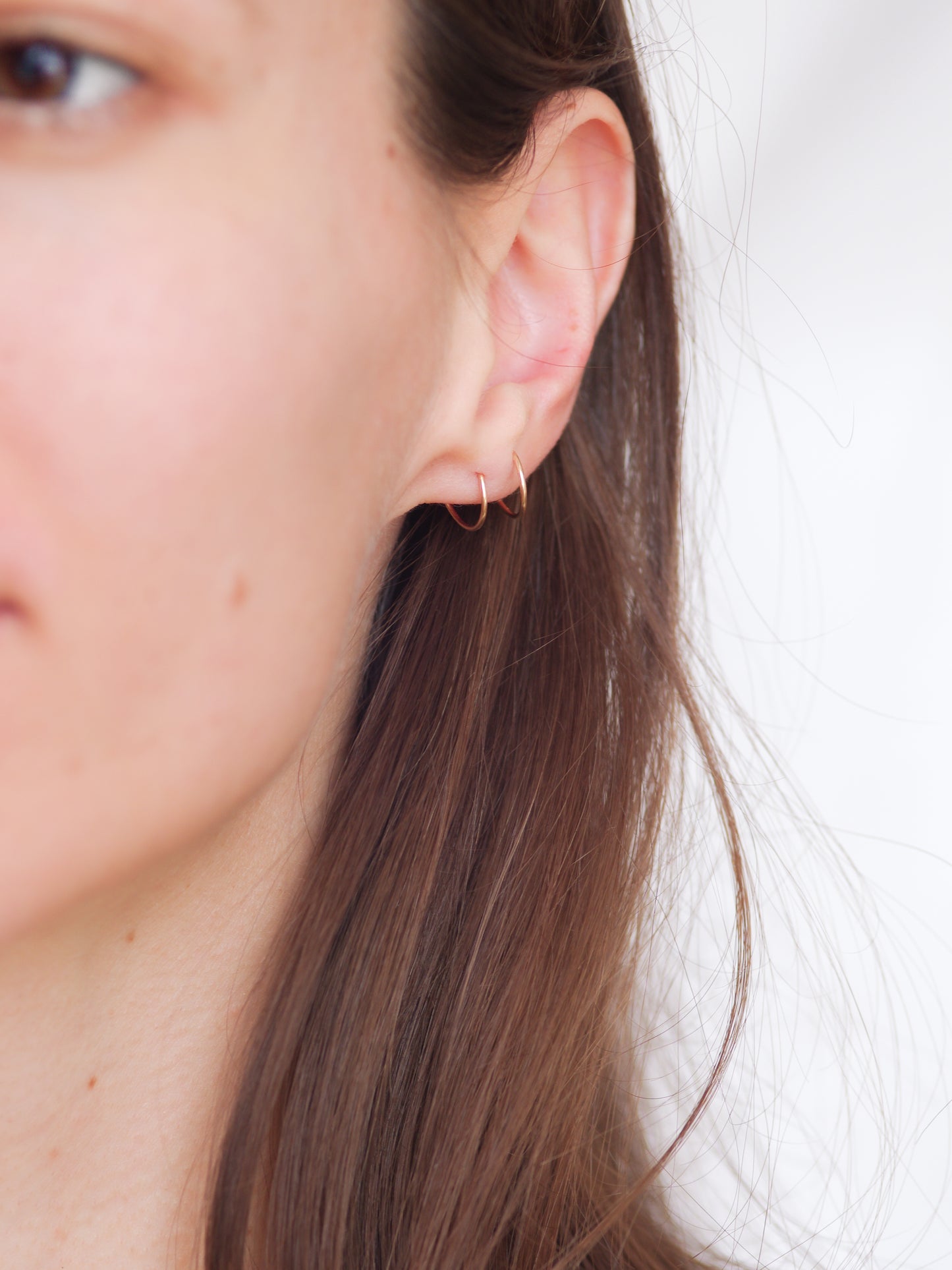 Fake Doppel-Piercing-Ohrringe
