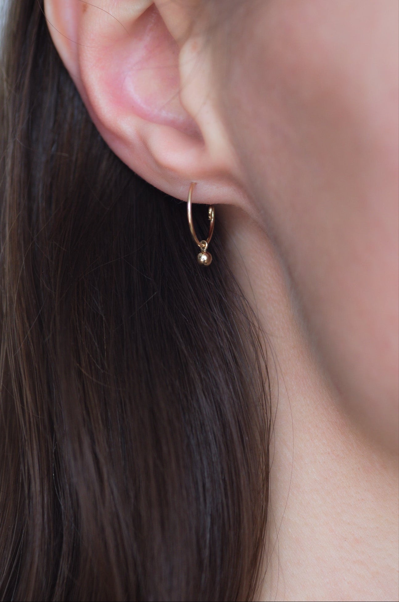 Thin Open Hoop Earrings