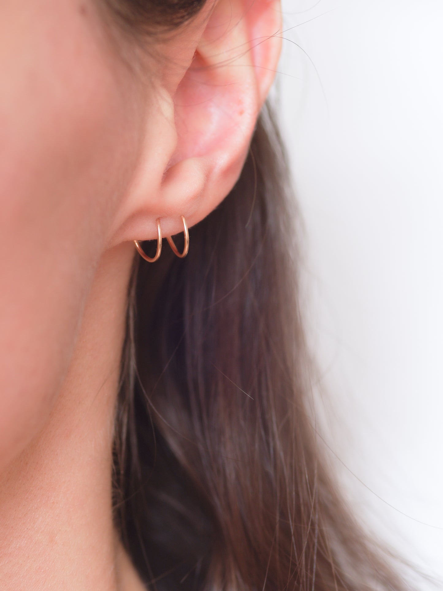 Fake Doppel-Piercing-Ohrringe