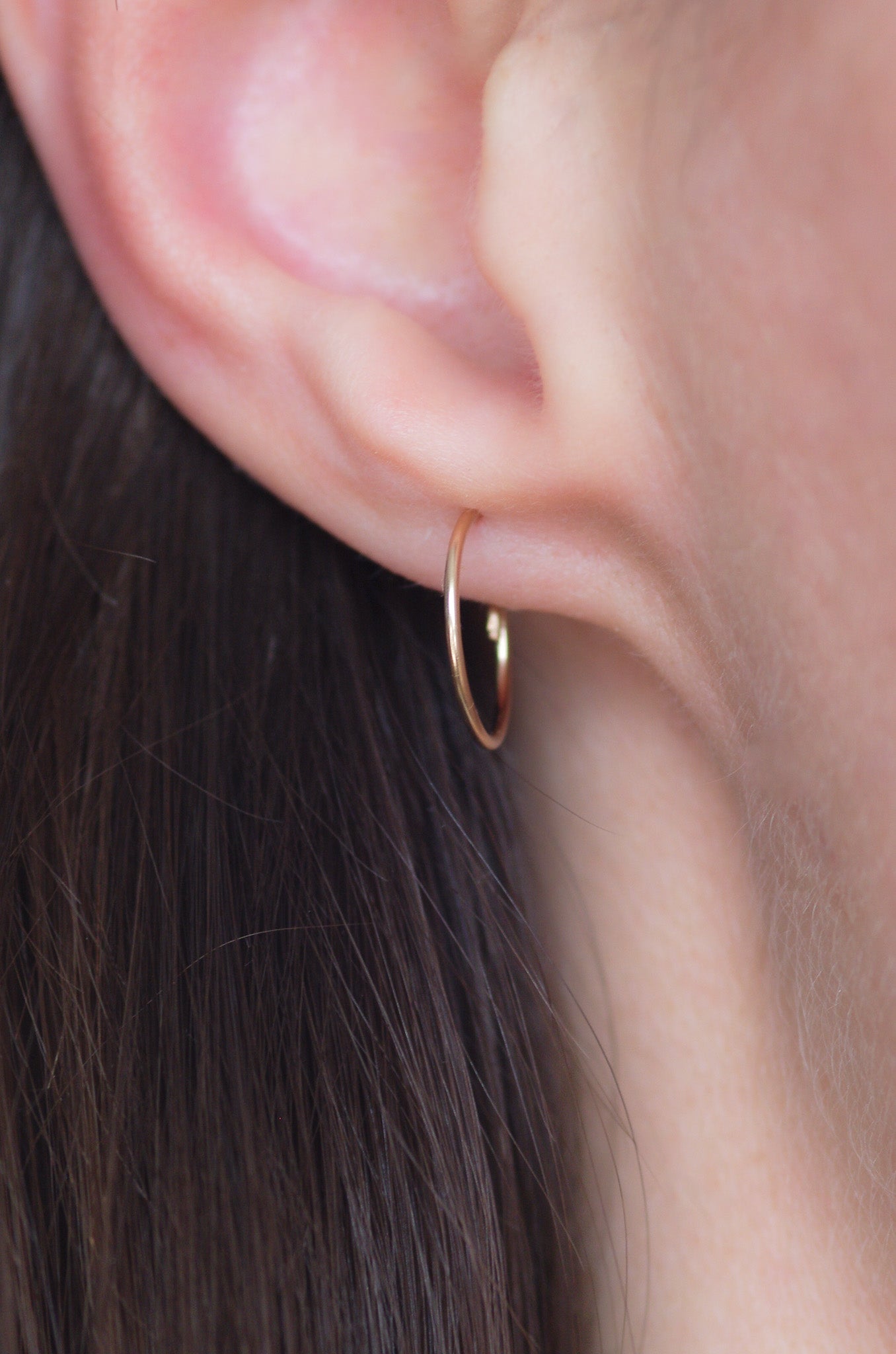 Thin Open Hoop Earrings