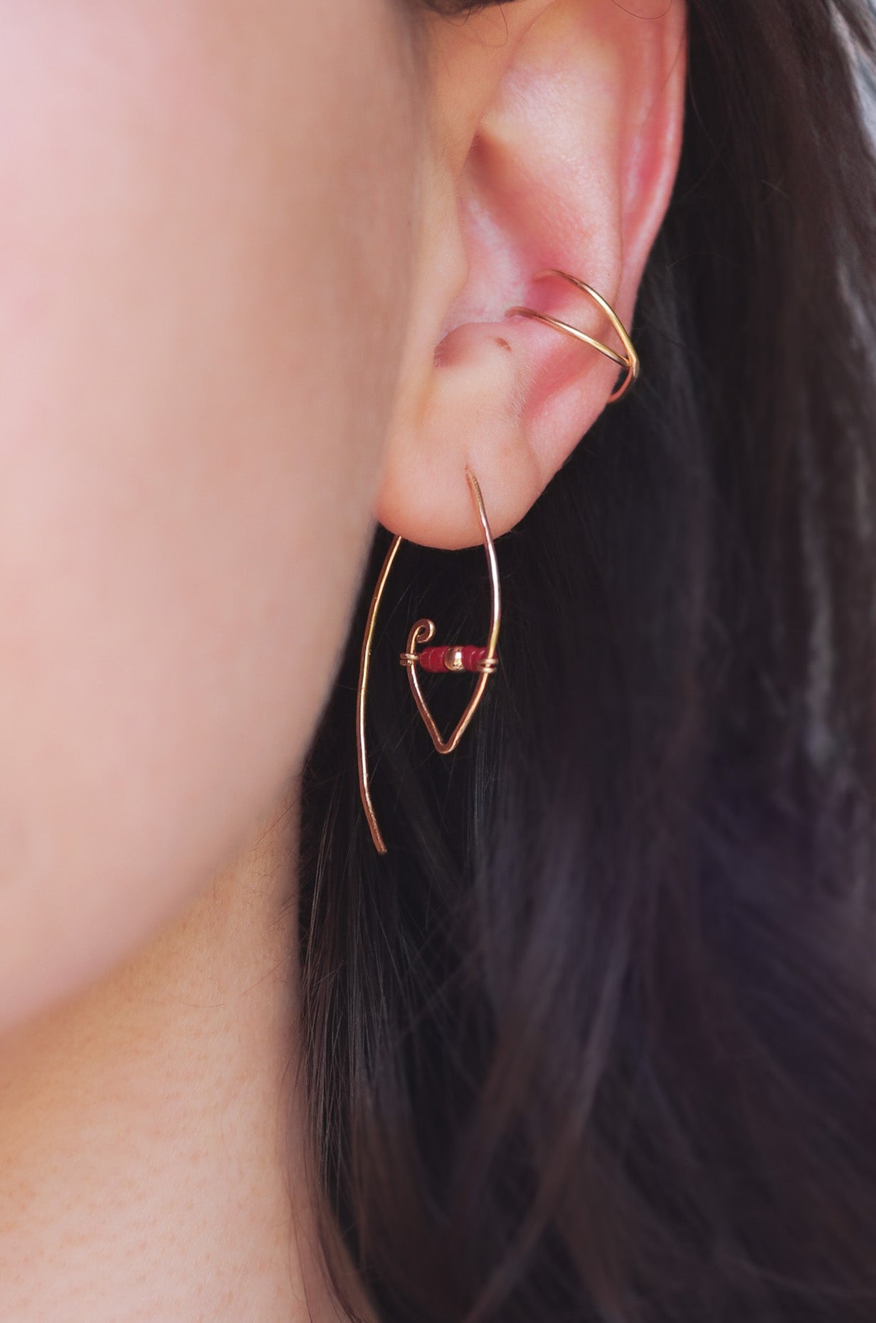 Orecchini Filigrana con Corallo Rosso | oro