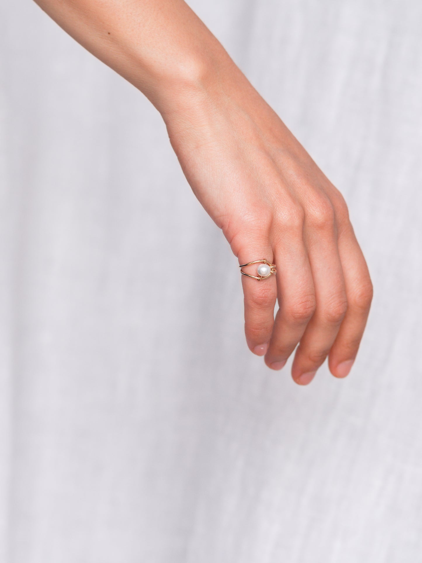 Modern Pearl Ring