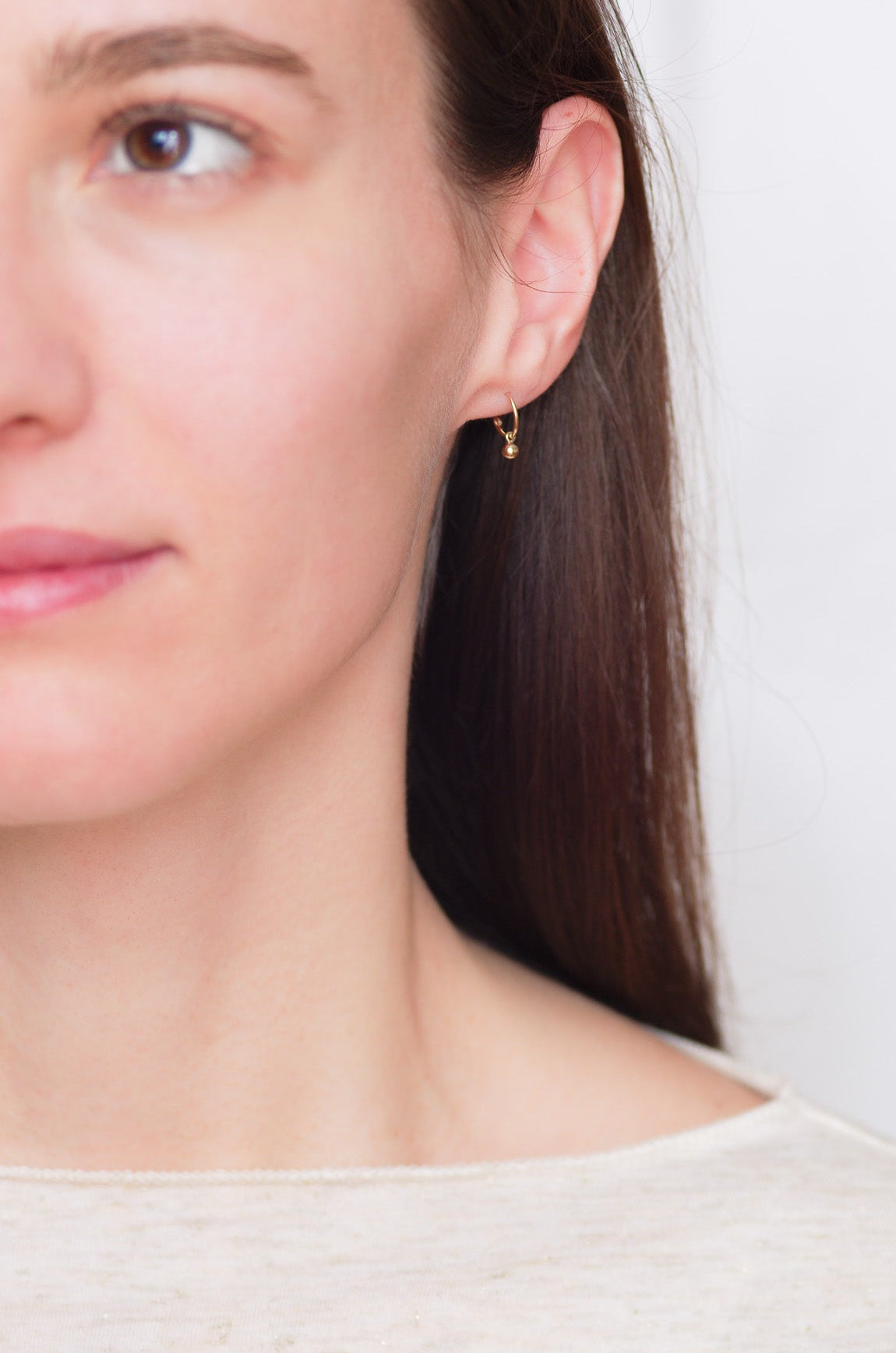 Thin Open Hoop Earrings