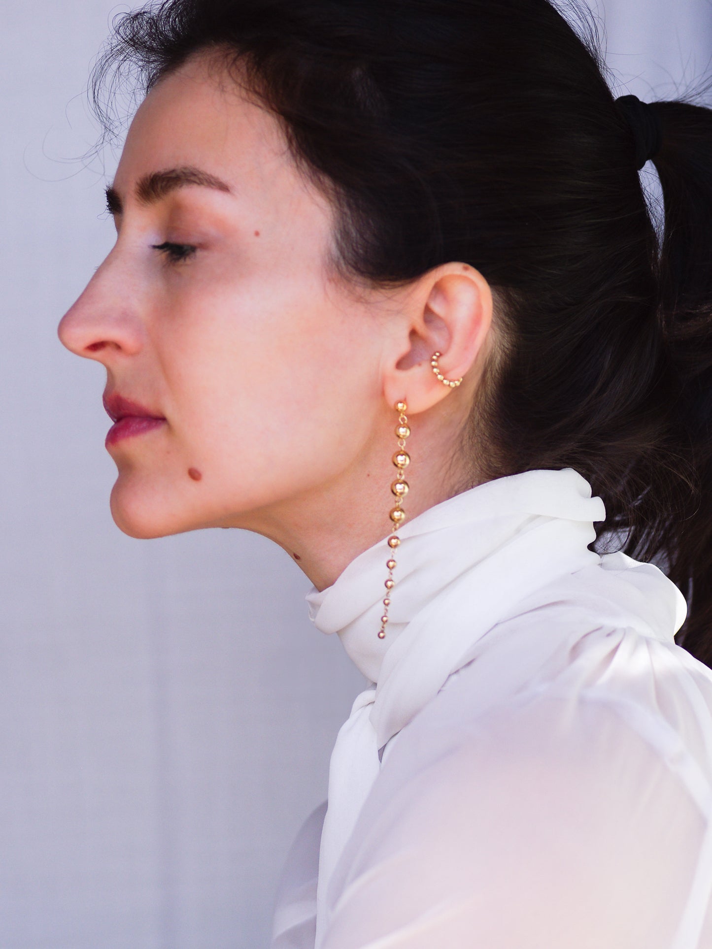 Long Ball Drop Earrings