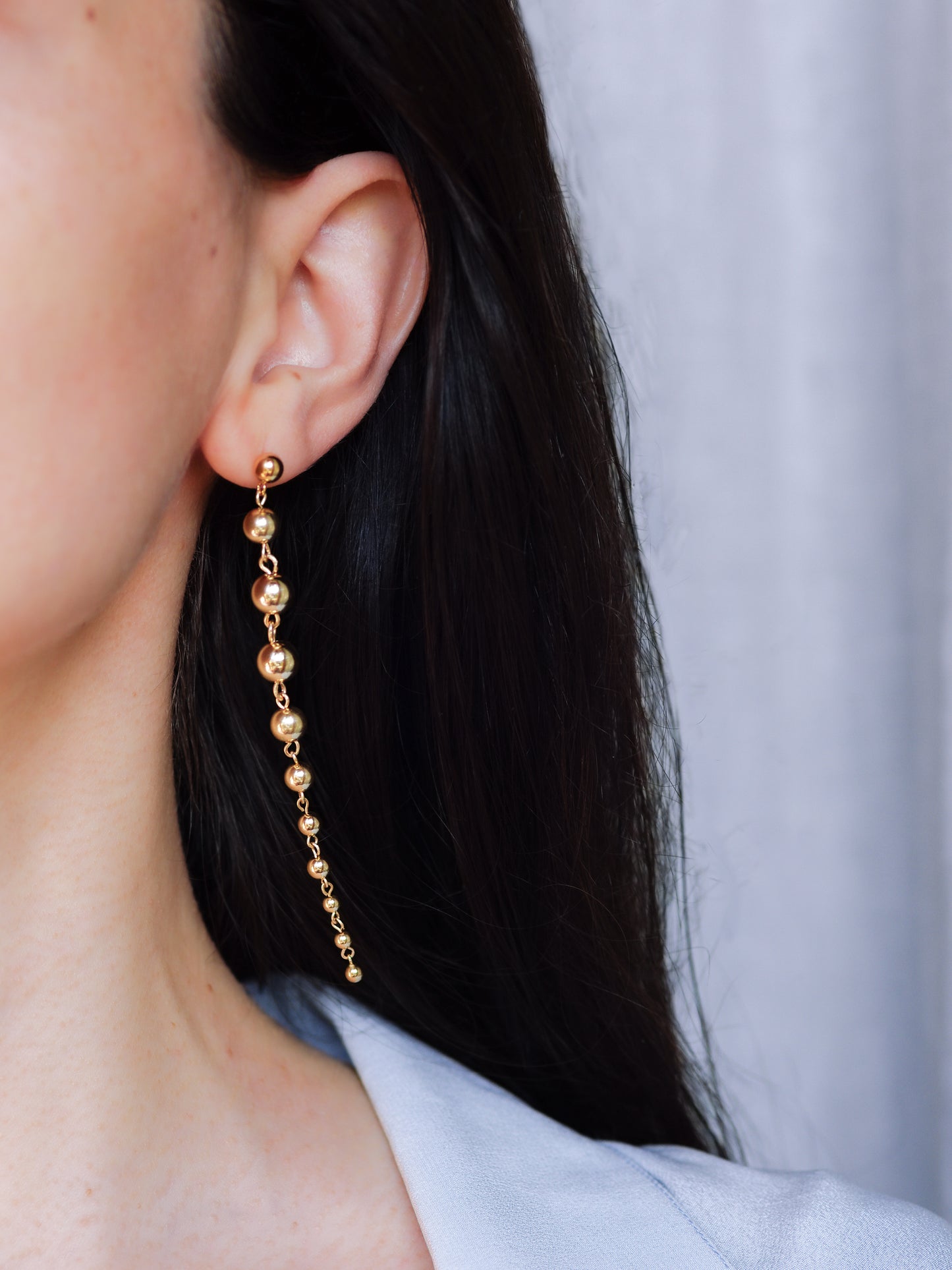 Long Ball Drop Earrings