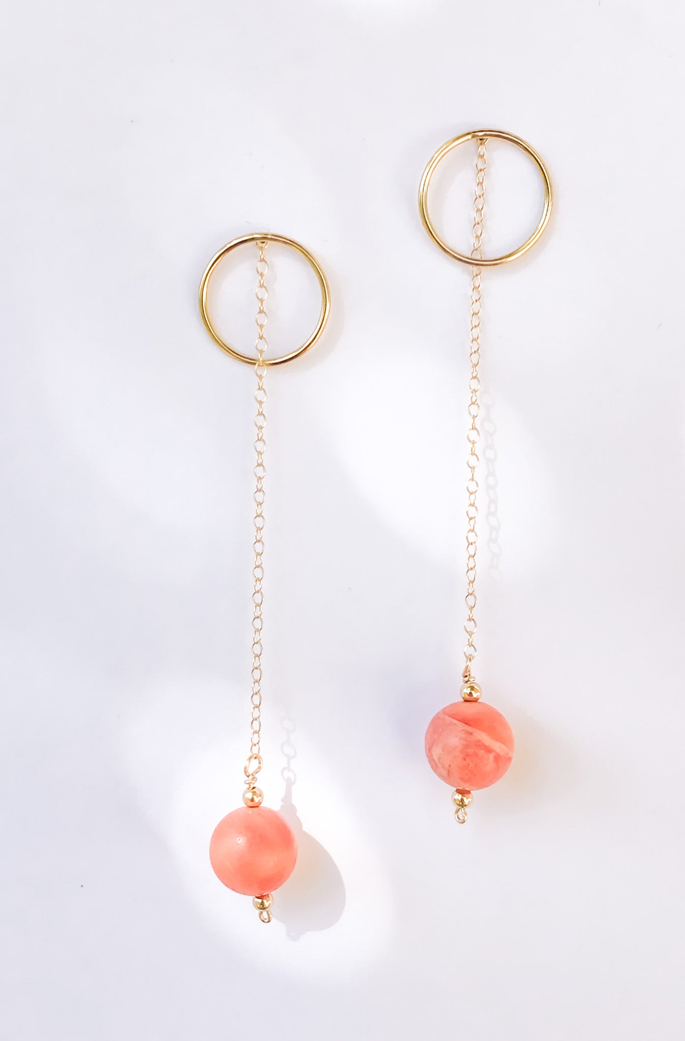 Pink Coral Earrings