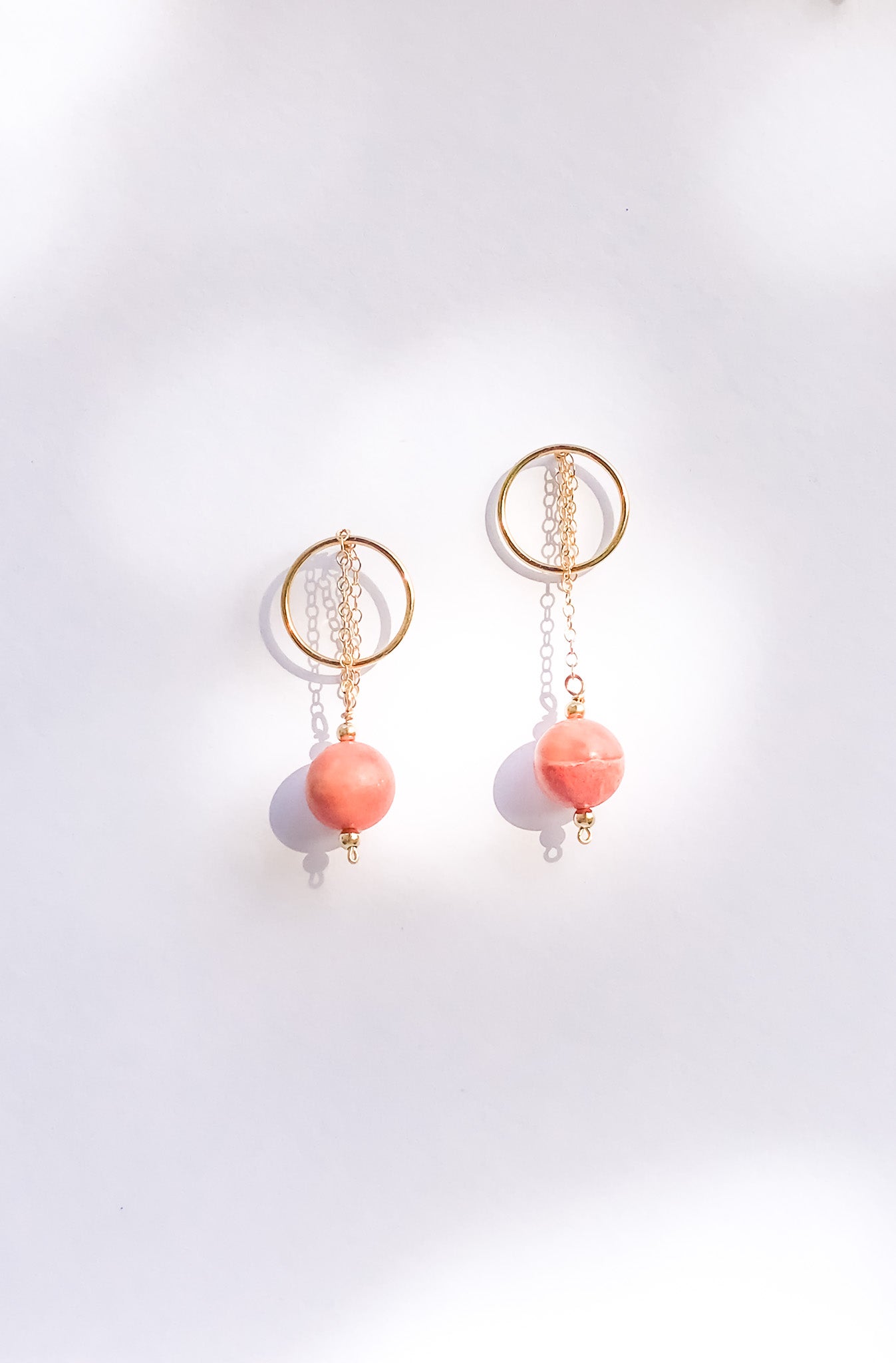 Pink Coral Earrings