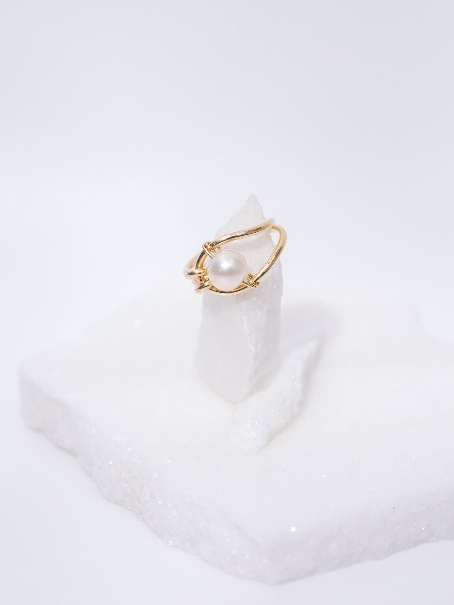 Modern Pearl Ring