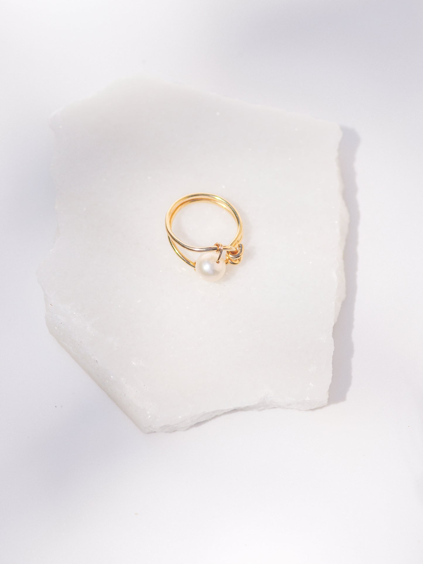 Modern Pearl Ring