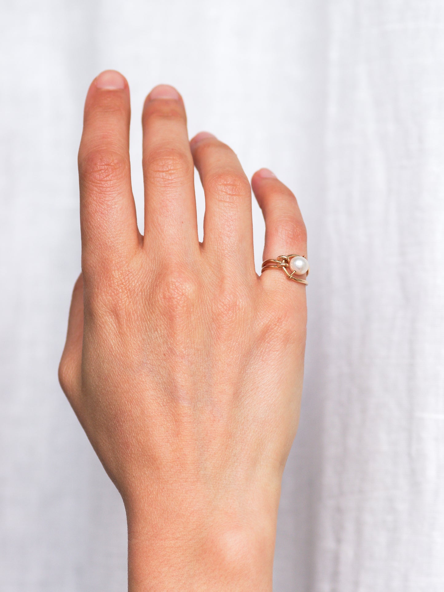 Modern Pearl Ring