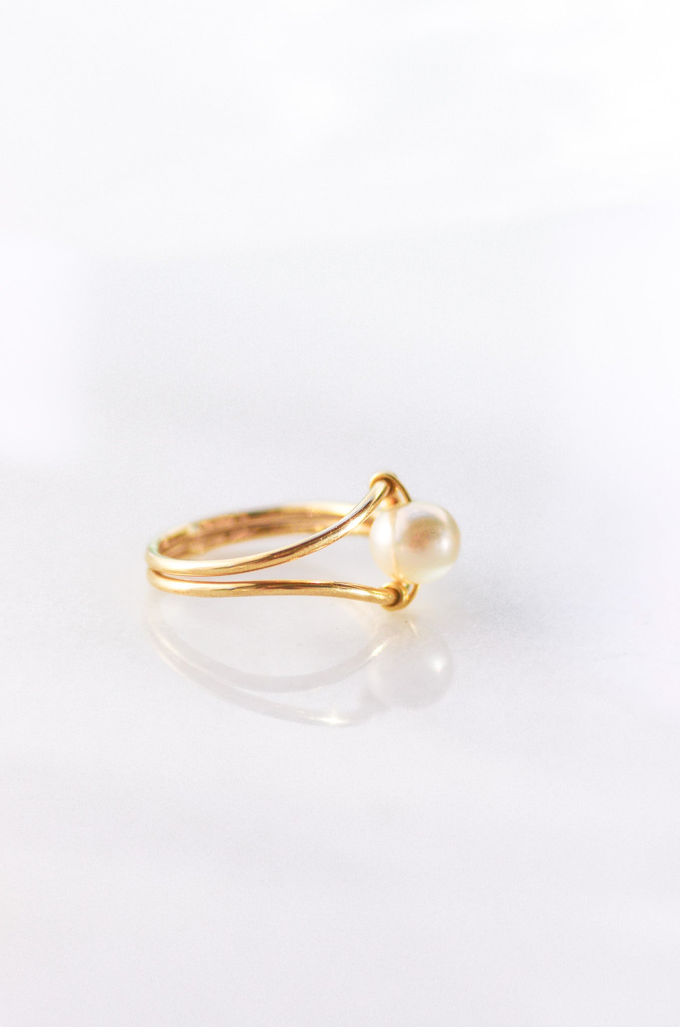 Modern Pearl Ring