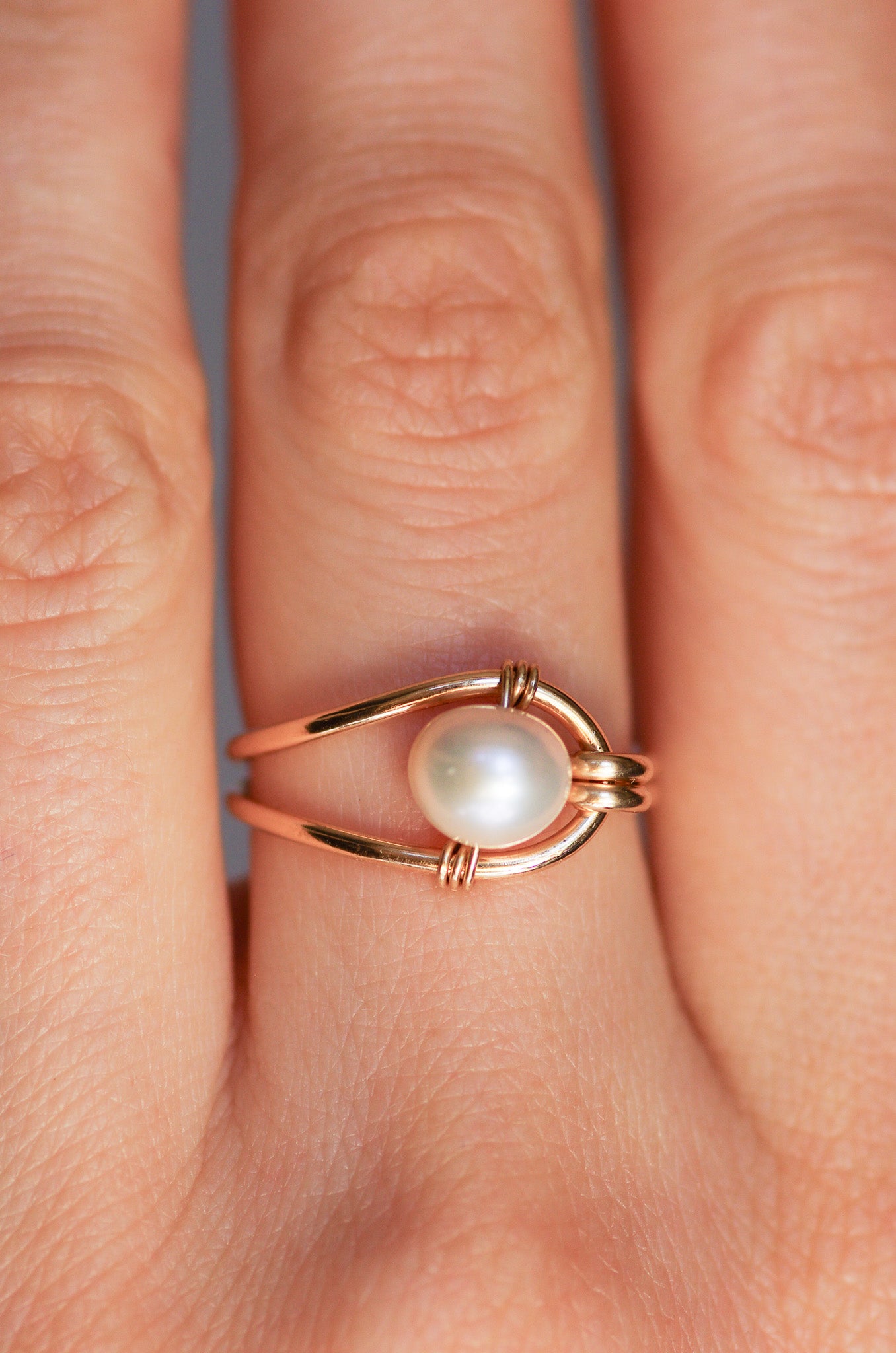 Modern Pearl Ring