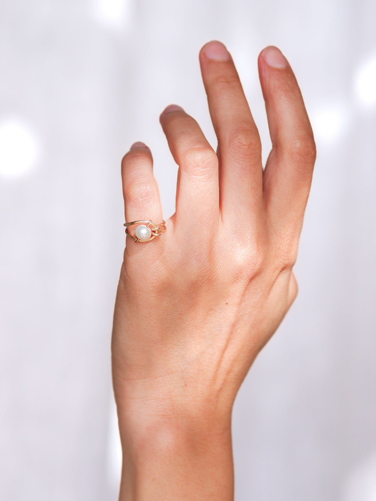 Modern Pearl Ring