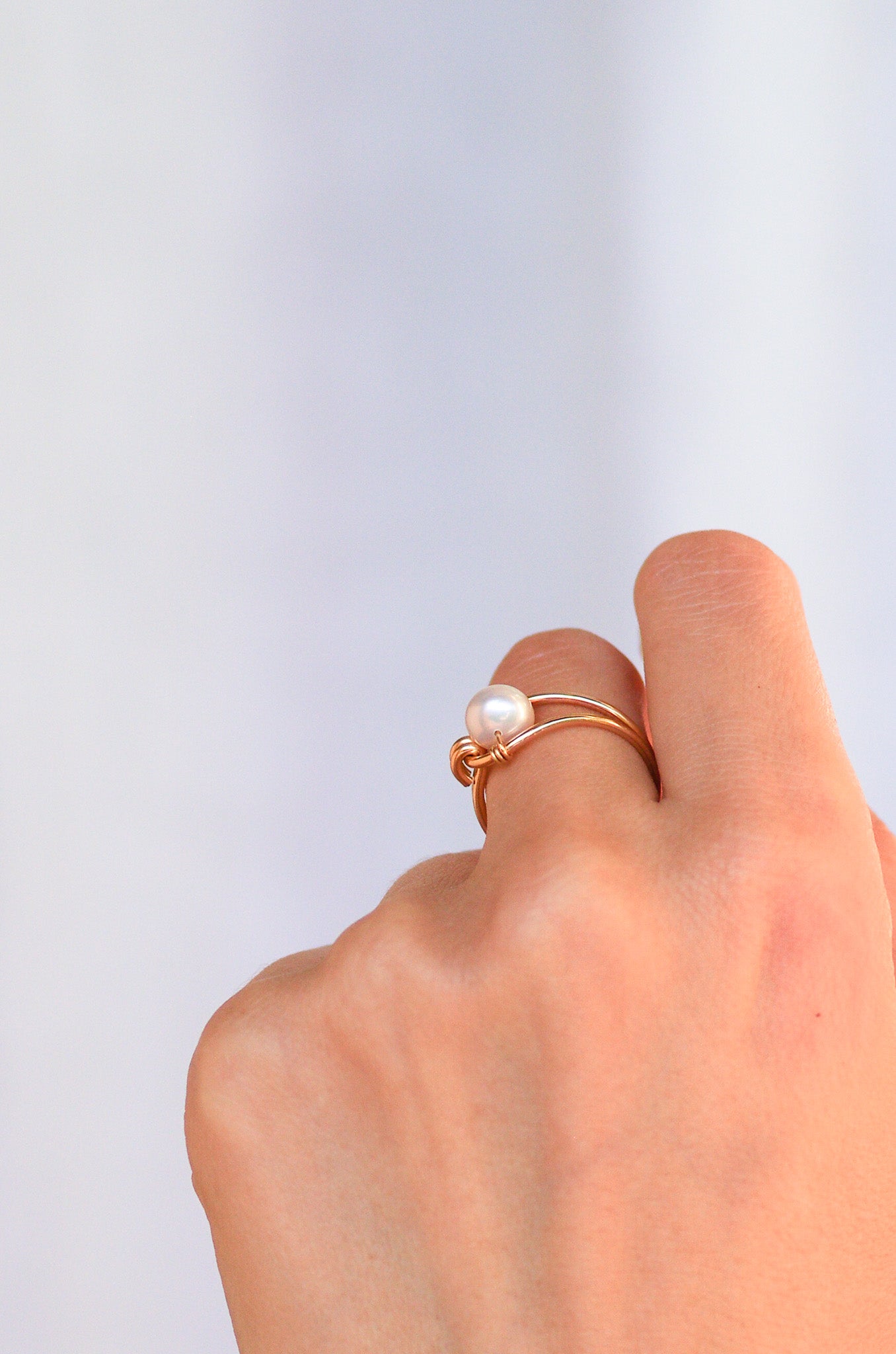 Modern Pearl Ring