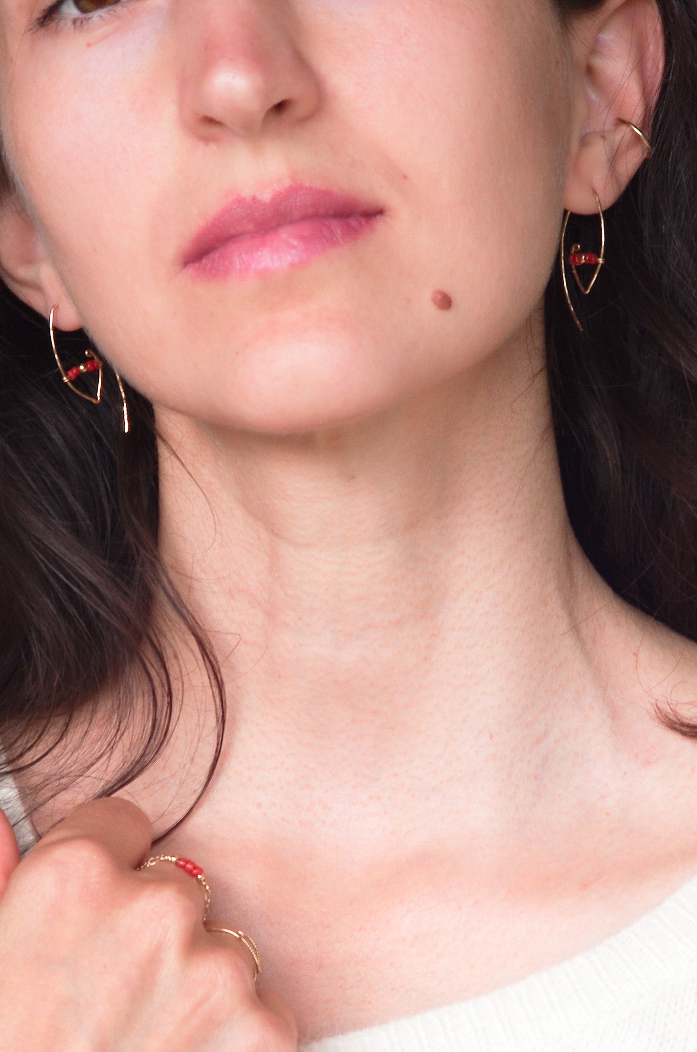 Orecchini Filigrana con Corallo Rosso | oro