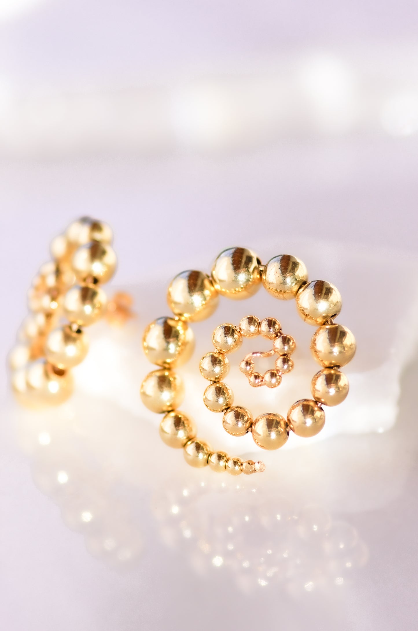 Sculptural Spiral Stud Earrings
