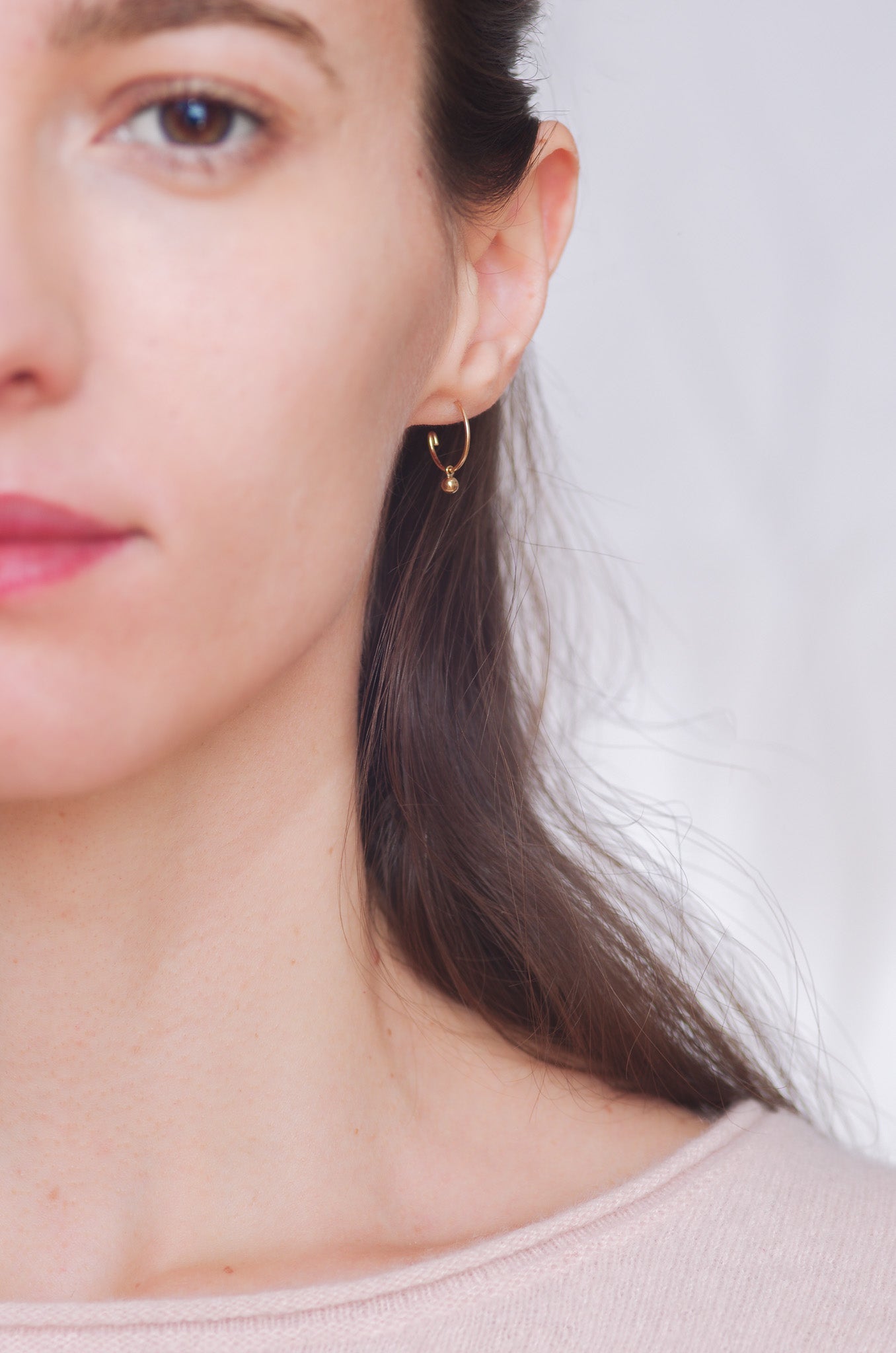 Thin Open Hoop Earrings