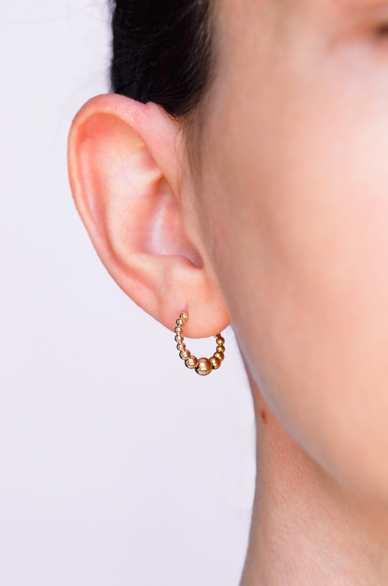 Beaded Huggie Earrings