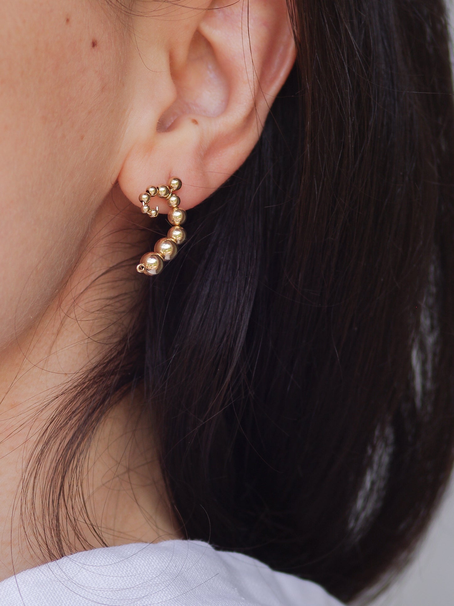 Beaded Spiral Earrings, Small