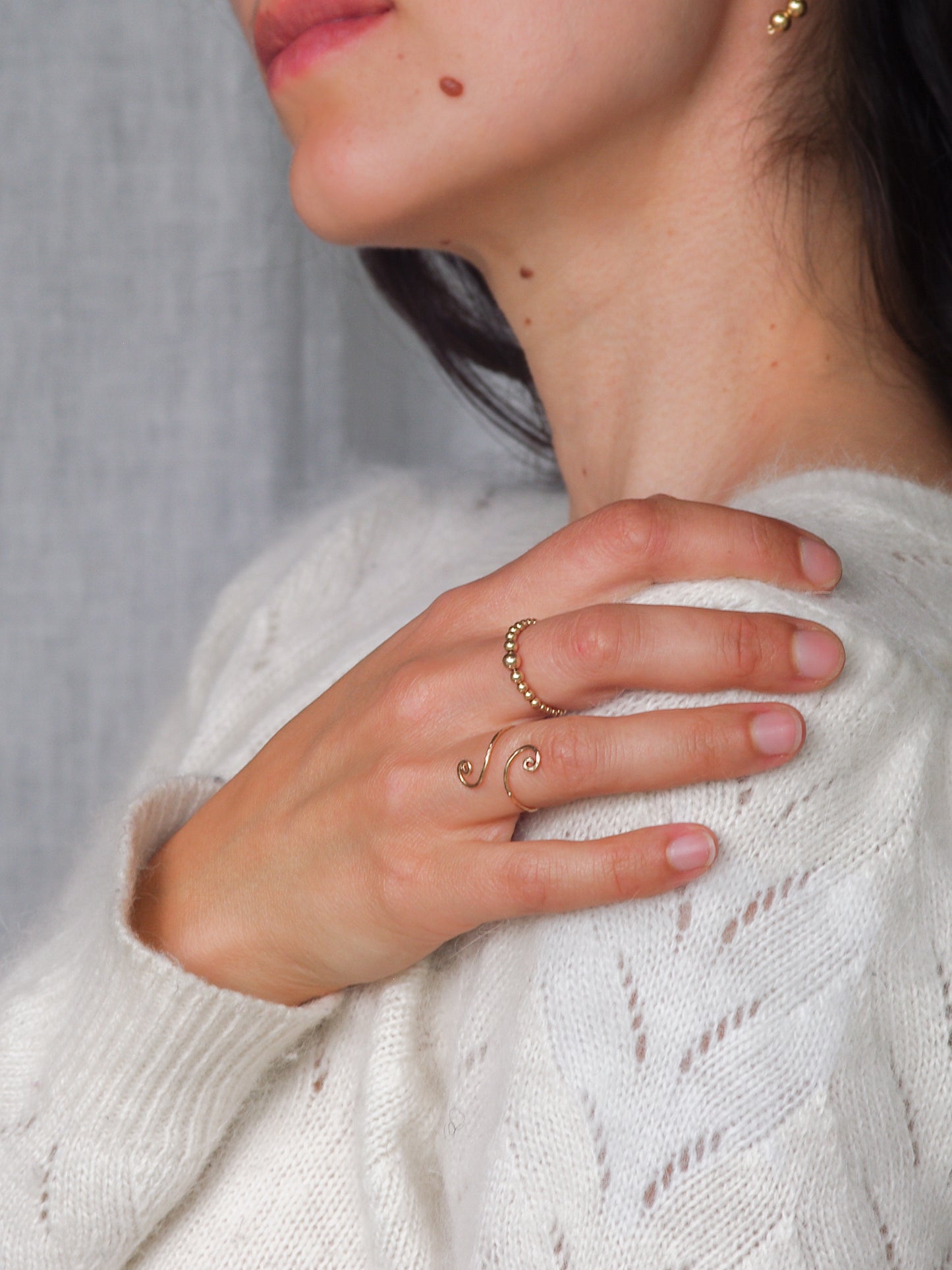 Dünner Spiral Ring