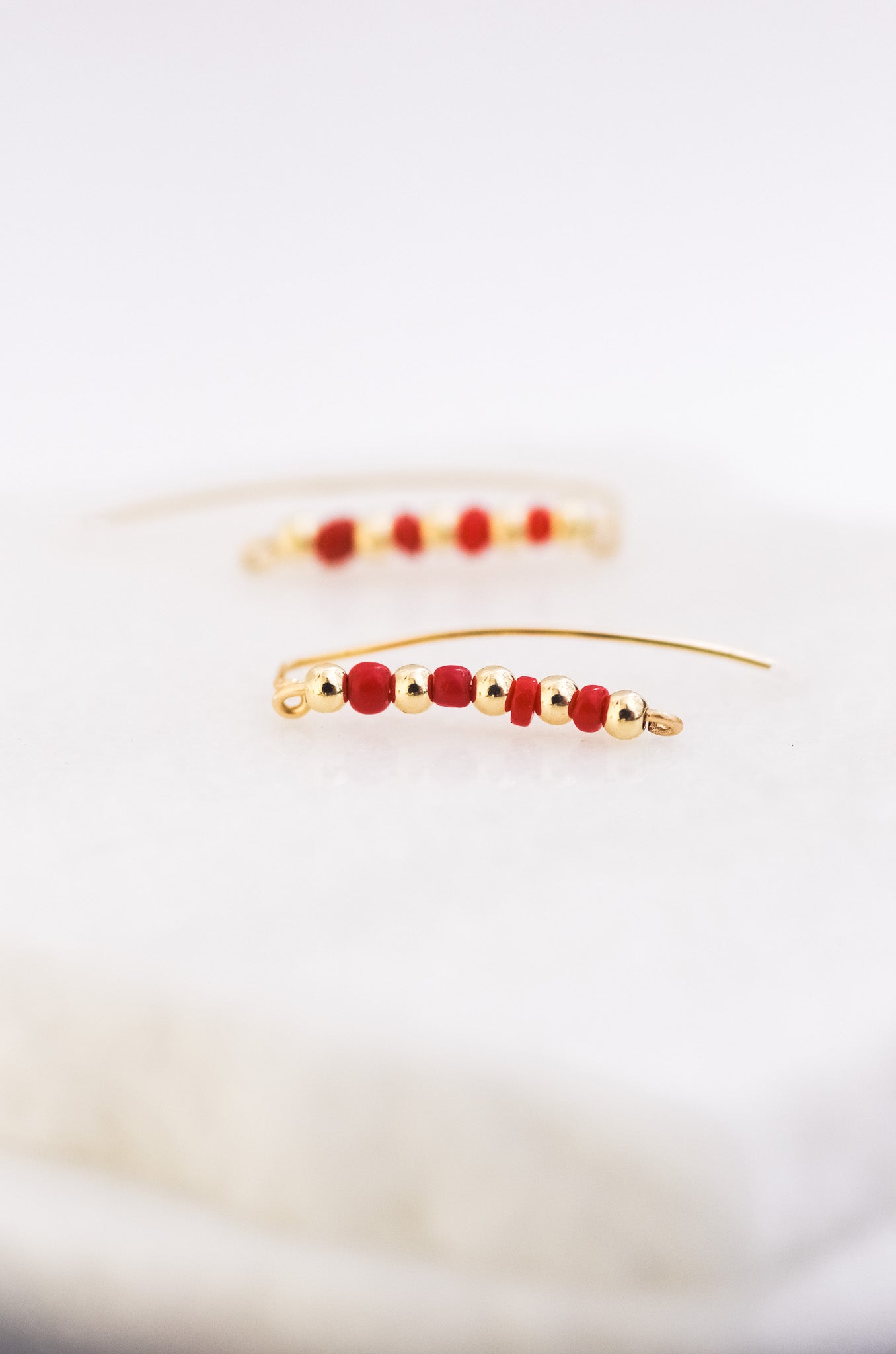 Orecchini "Climber" con Corallo Rosso | Oro