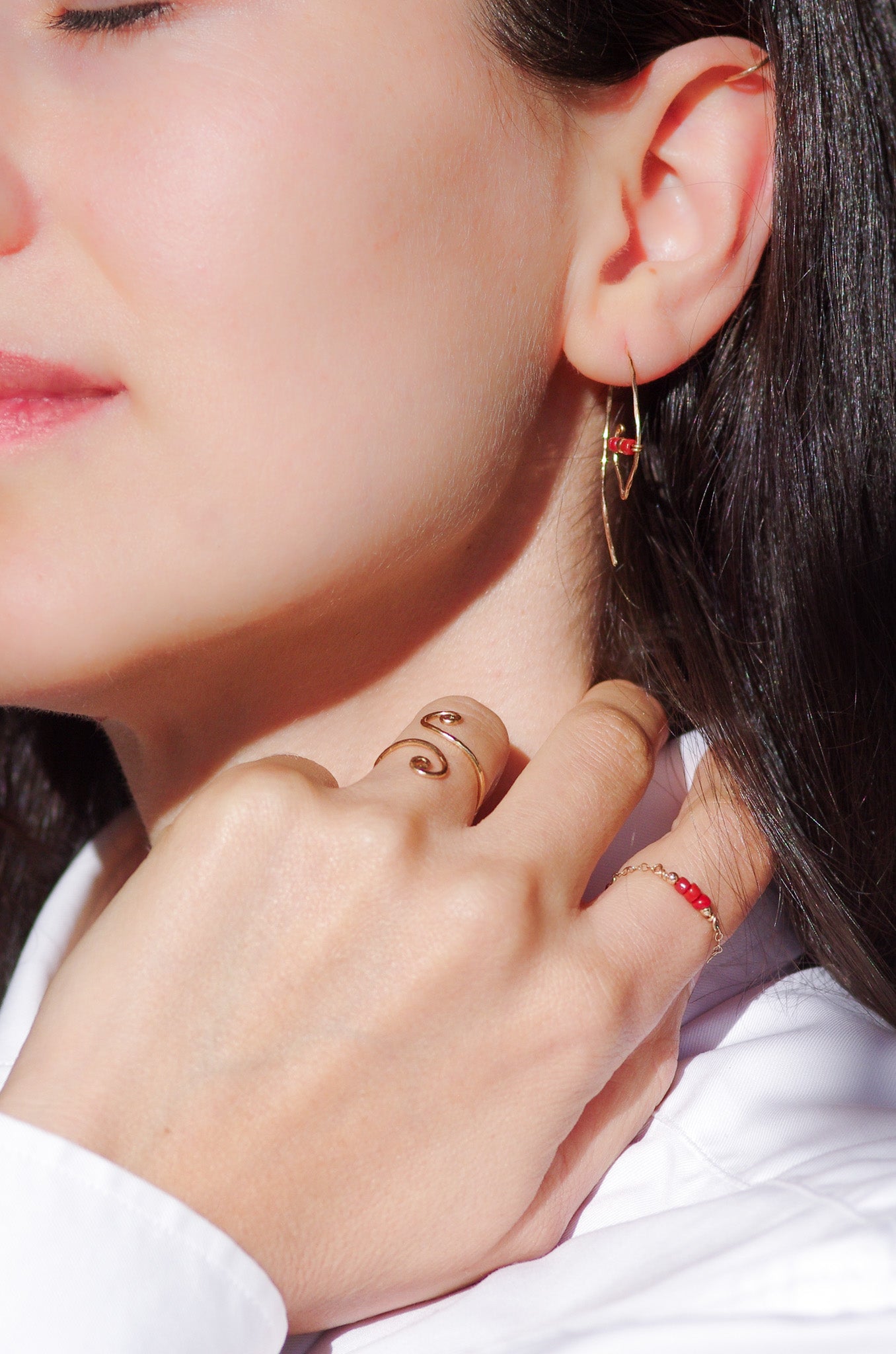 Orecchini Filigrana con Corallo Rosso | oro