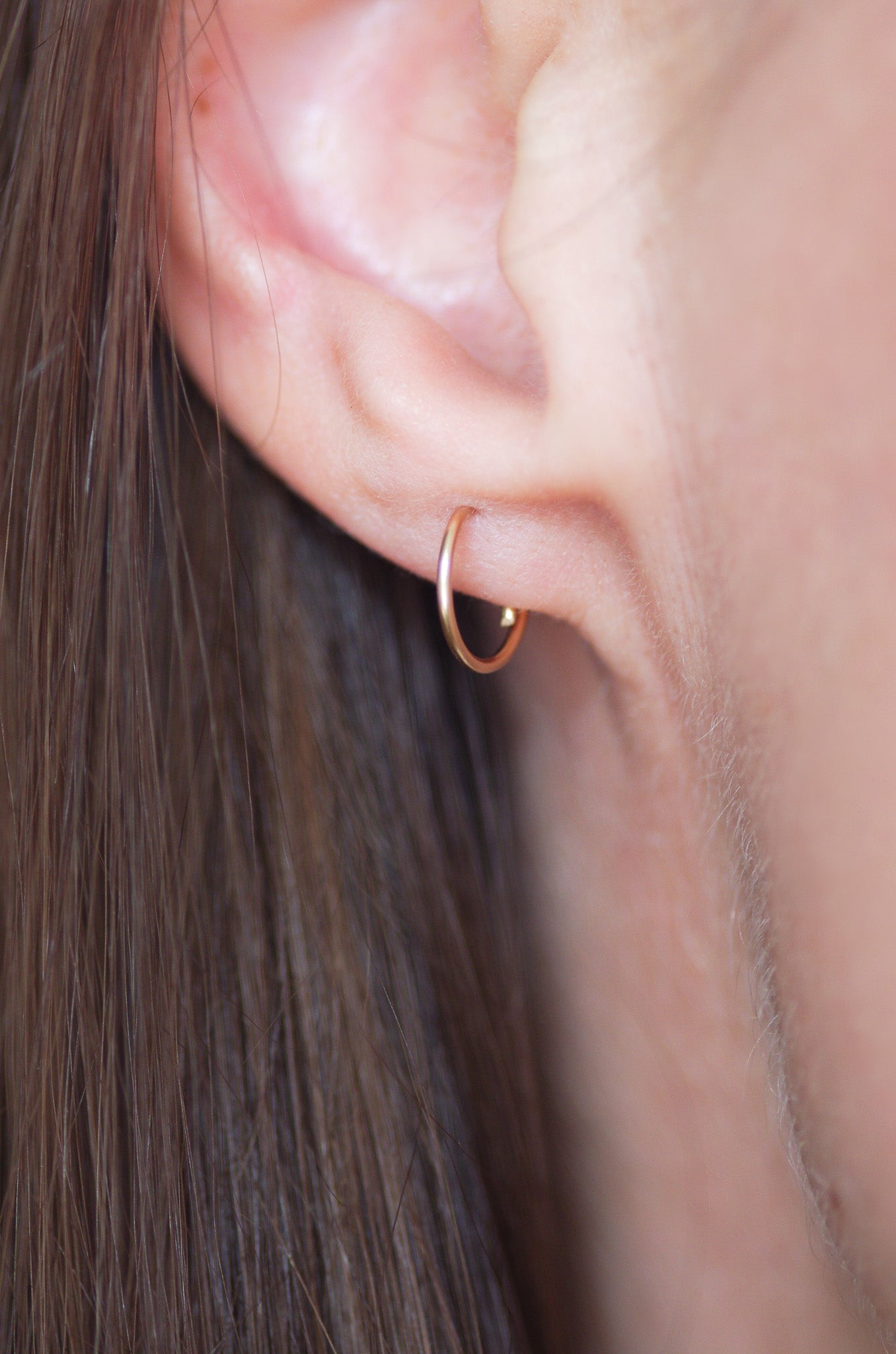 Thin Open Hoop Earrings