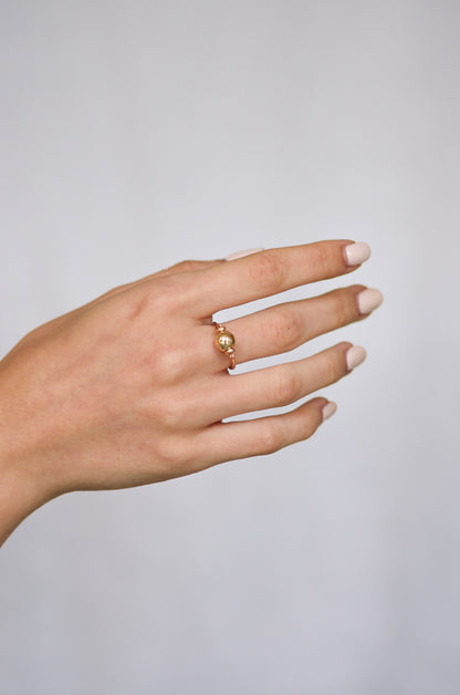 Gold Ball Ring