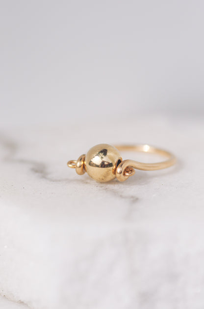 Gold Ball Ring