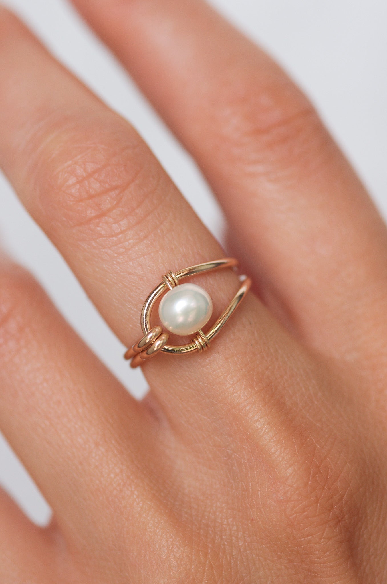 Modern Pearl Ring