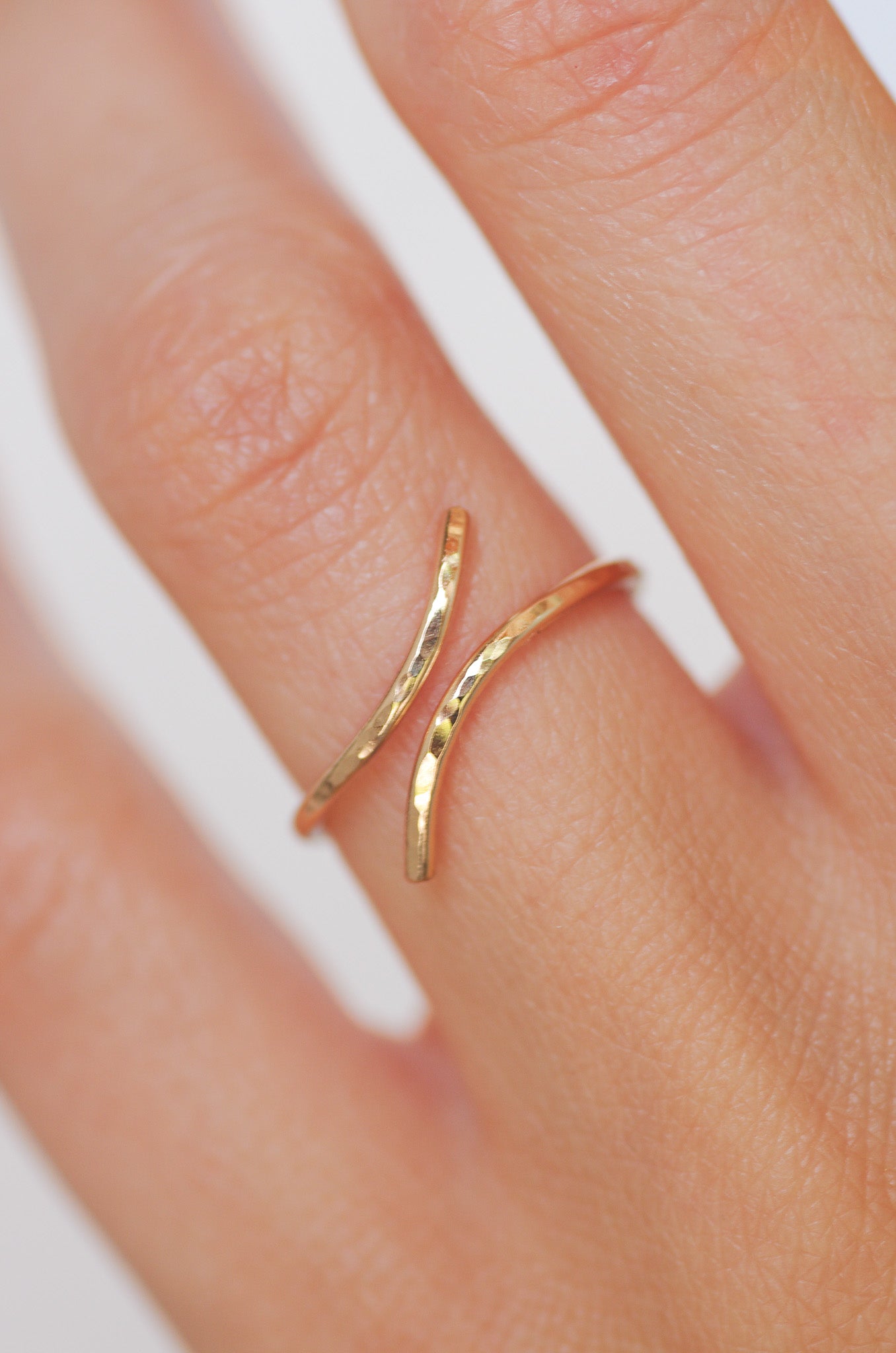 Open Hammered Ring