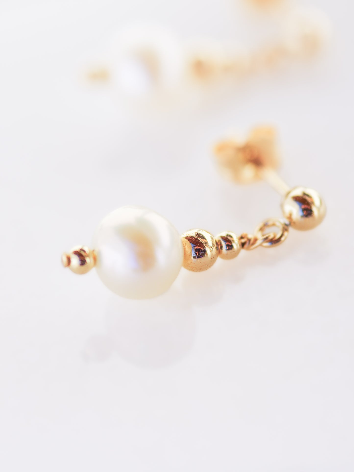 Short Pearl Drop Earrings