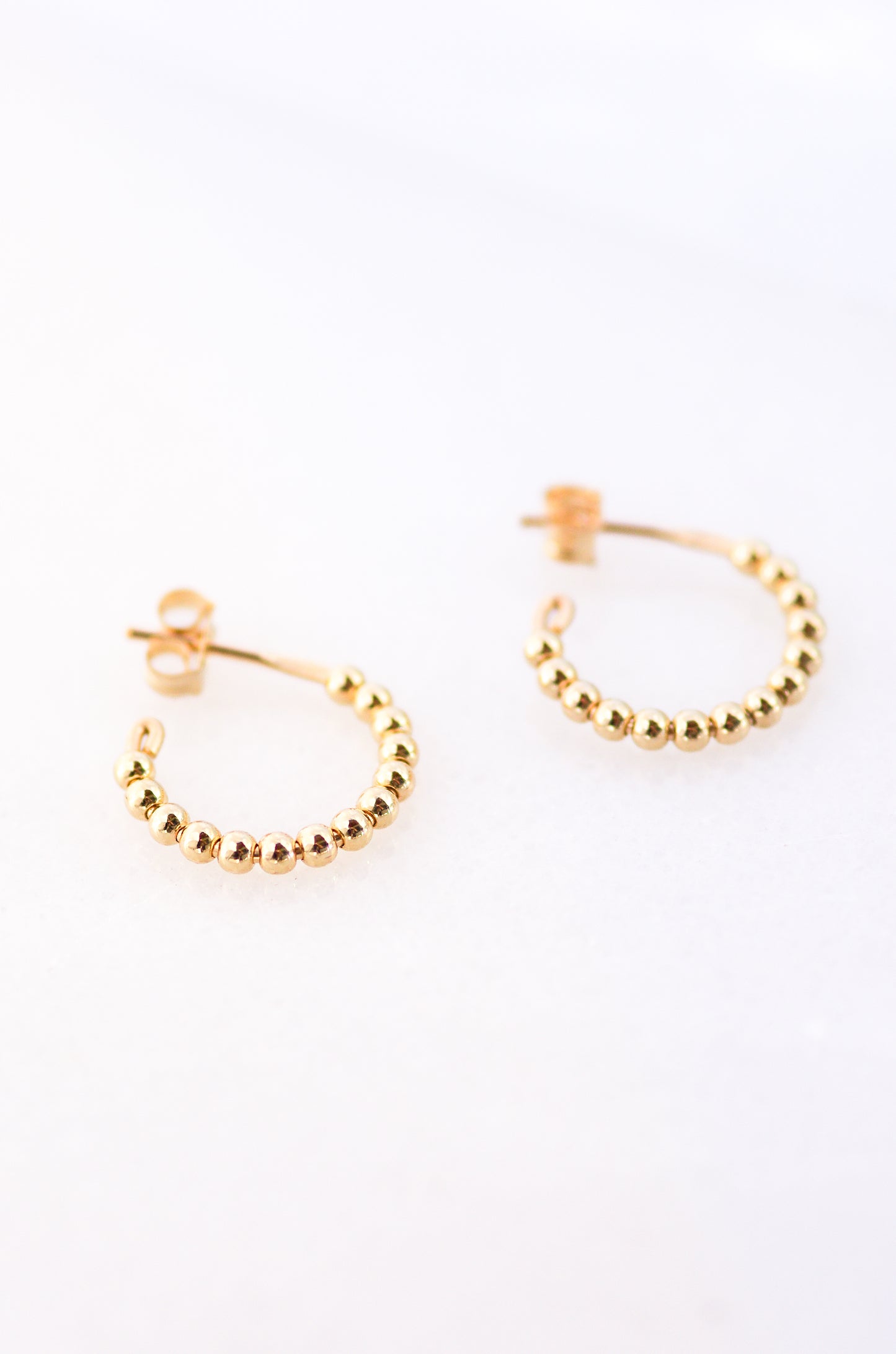 Simple Beaded Huggie Earrings