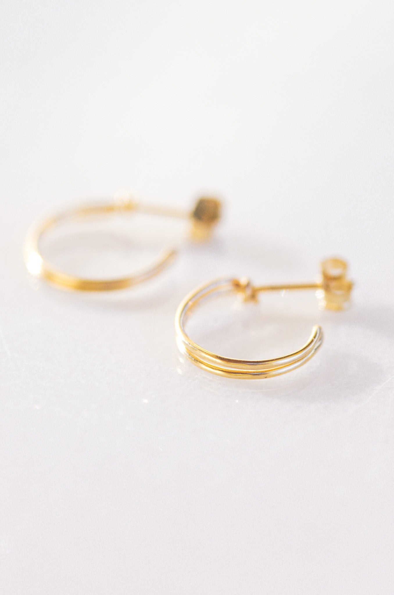 Double Huggie Earrings