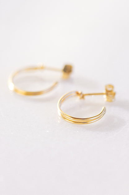 Double Huggie Earrings