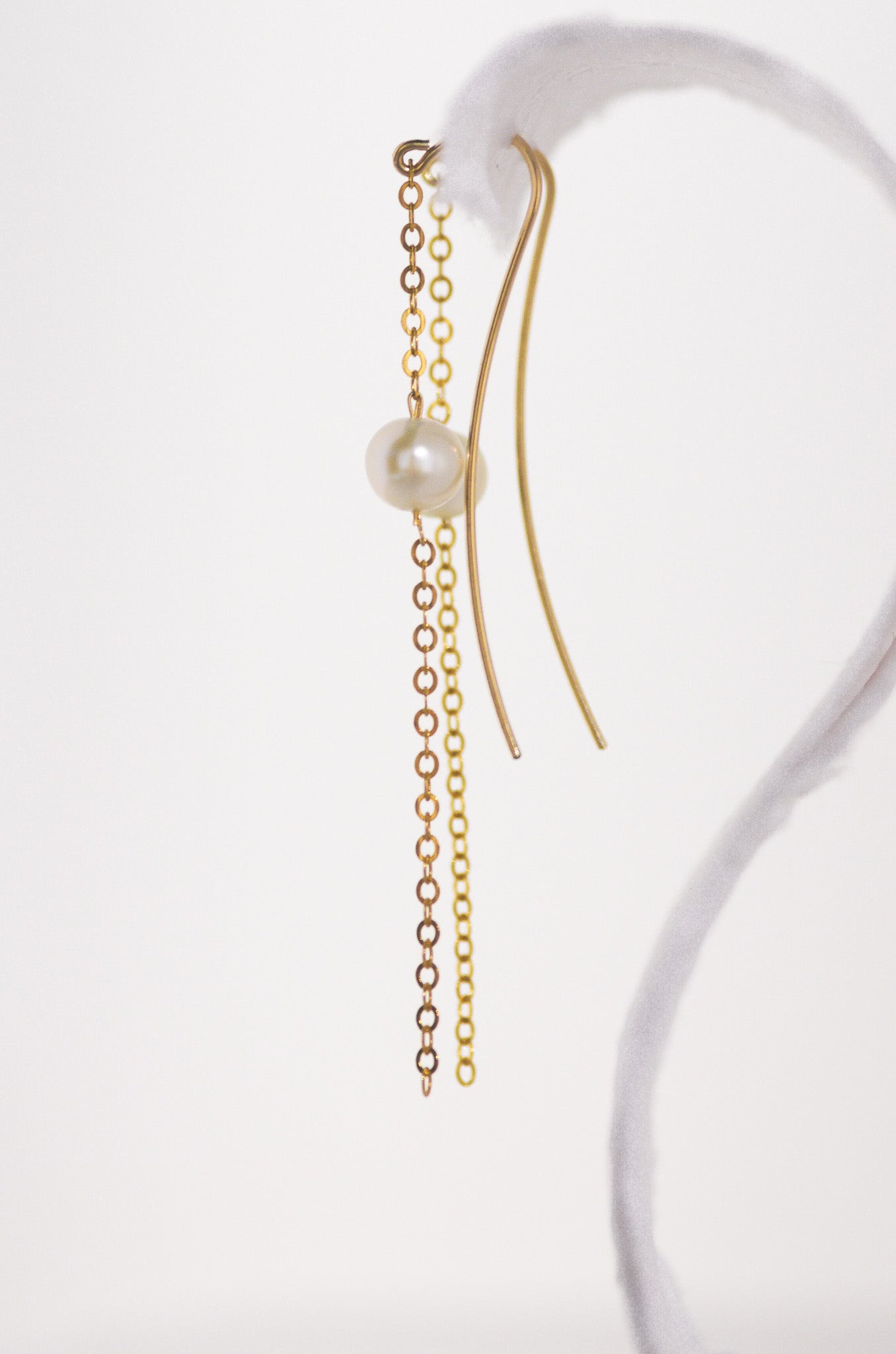 Long Chain Pearl Earrings