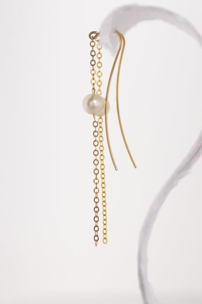 Long Chain Pearl Earrings