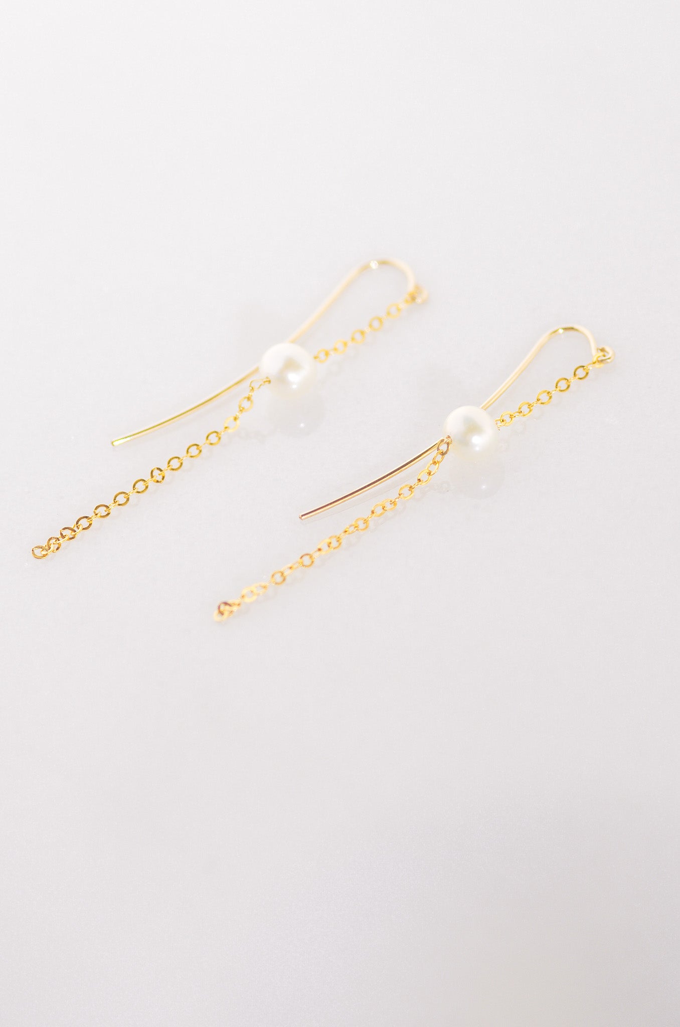 Long Chain Pearl Earrings