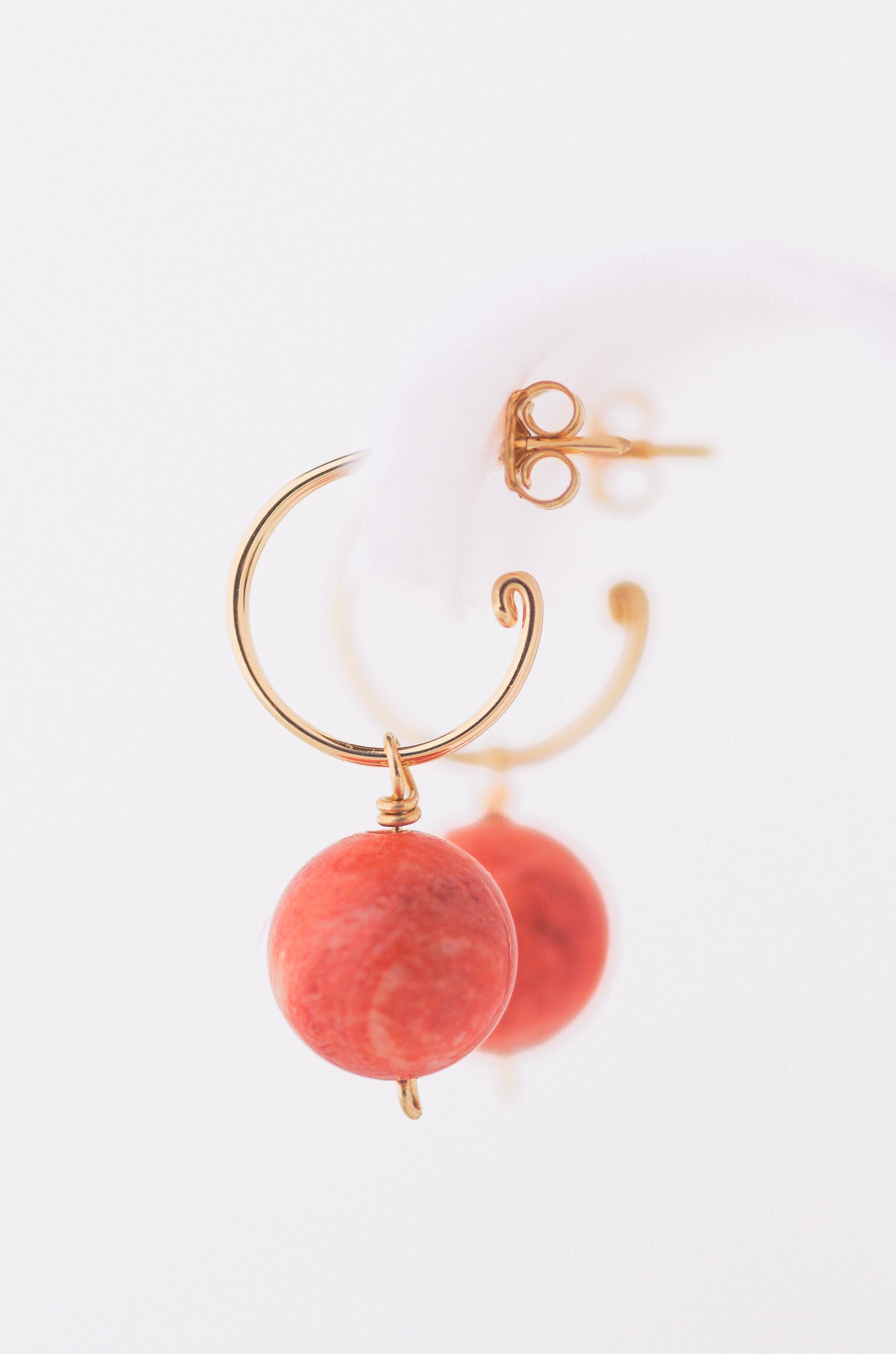 Sustainable Coral Earrings